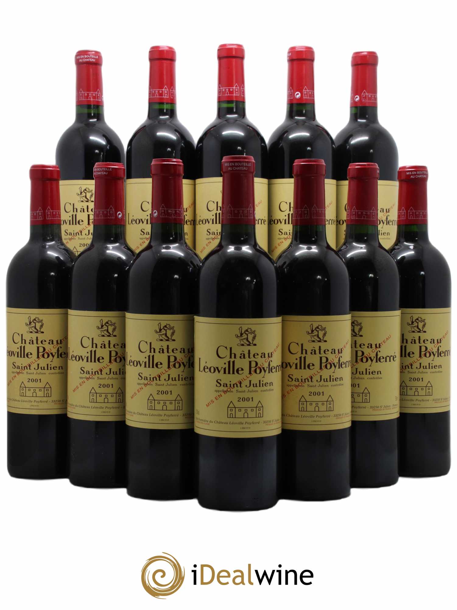 Château Léoville Poyferré 2ème Grand Cru Classé 2001 - Lot de 12 bouteilles - 0