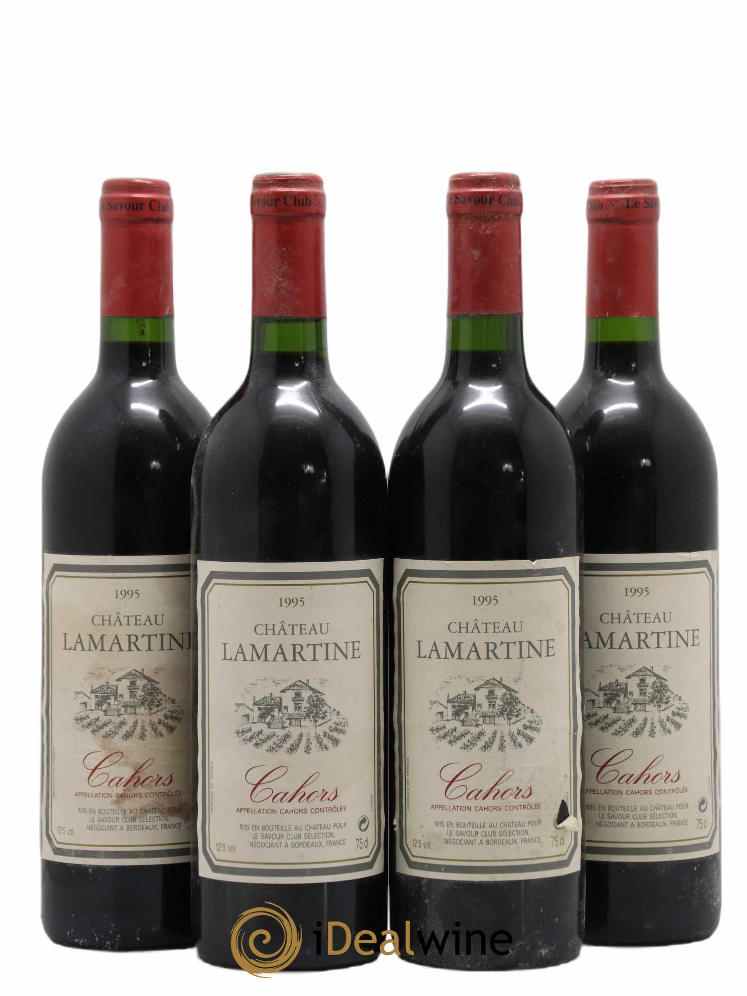 Cahors Château Lamartine (sans prix de réserve) 1995 - Lot de 4 bouteilles - 0