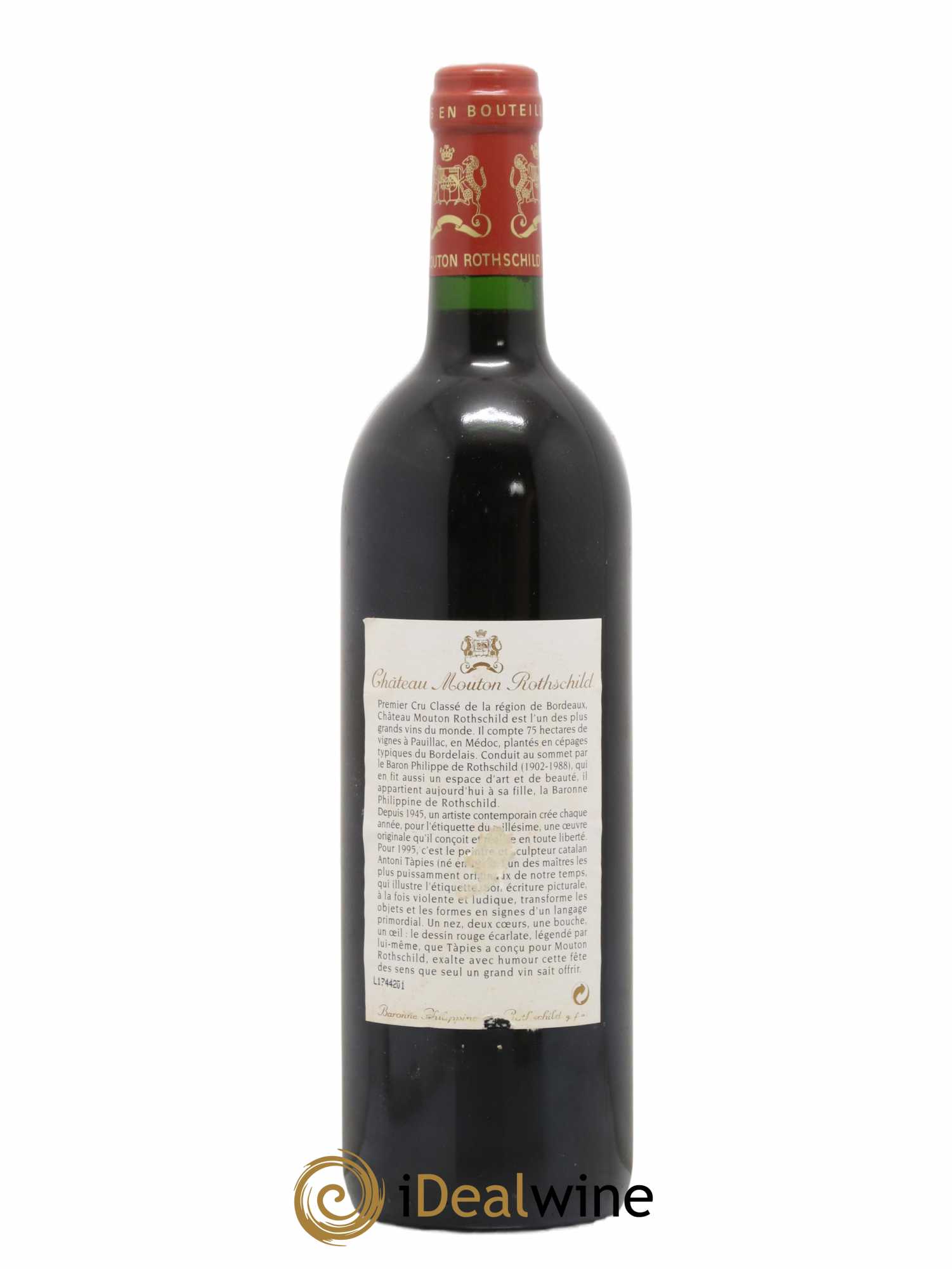 Château Mouton Rothschild 1er Grand Cru Classé 1995 - Lot de 1 bouteille - 1