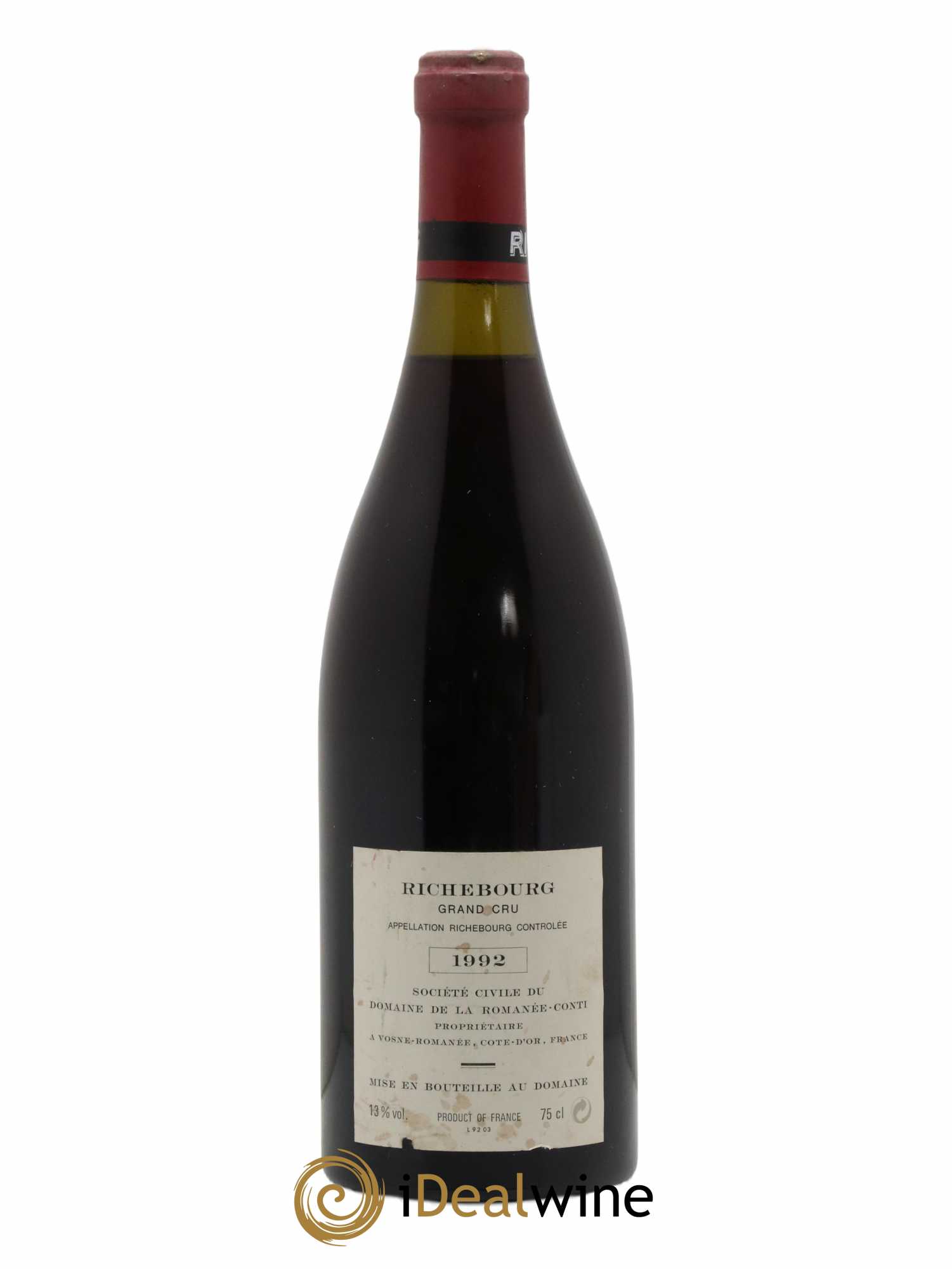 Richebourg Grand Cru Domaine de la Romanée-Conti 1992 - Lot de 1 bouteille - 1