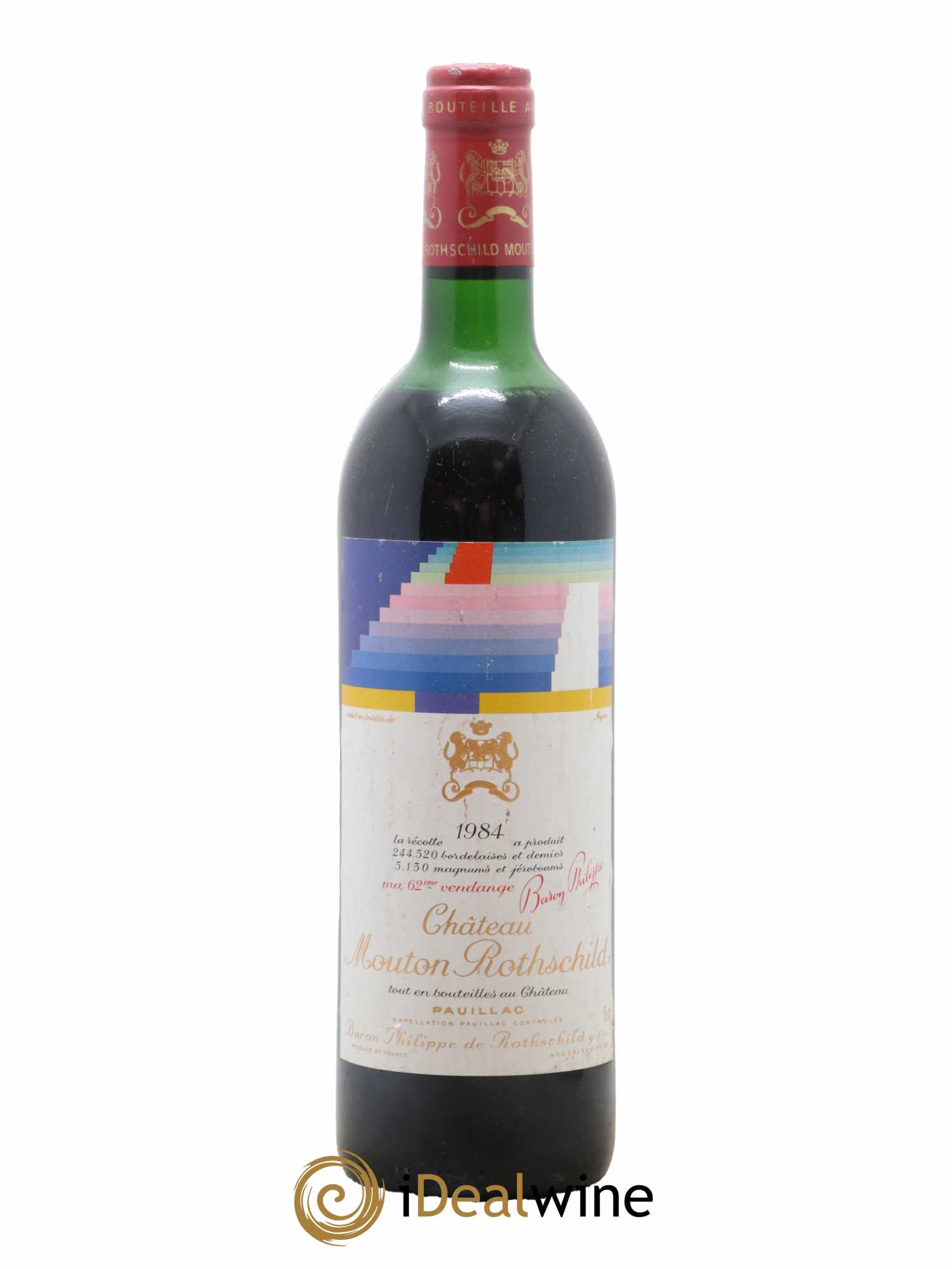 Château Mouton Rothschild 1er Grand Cru Classé 1984 - Lot de 1 bouteille - 0
