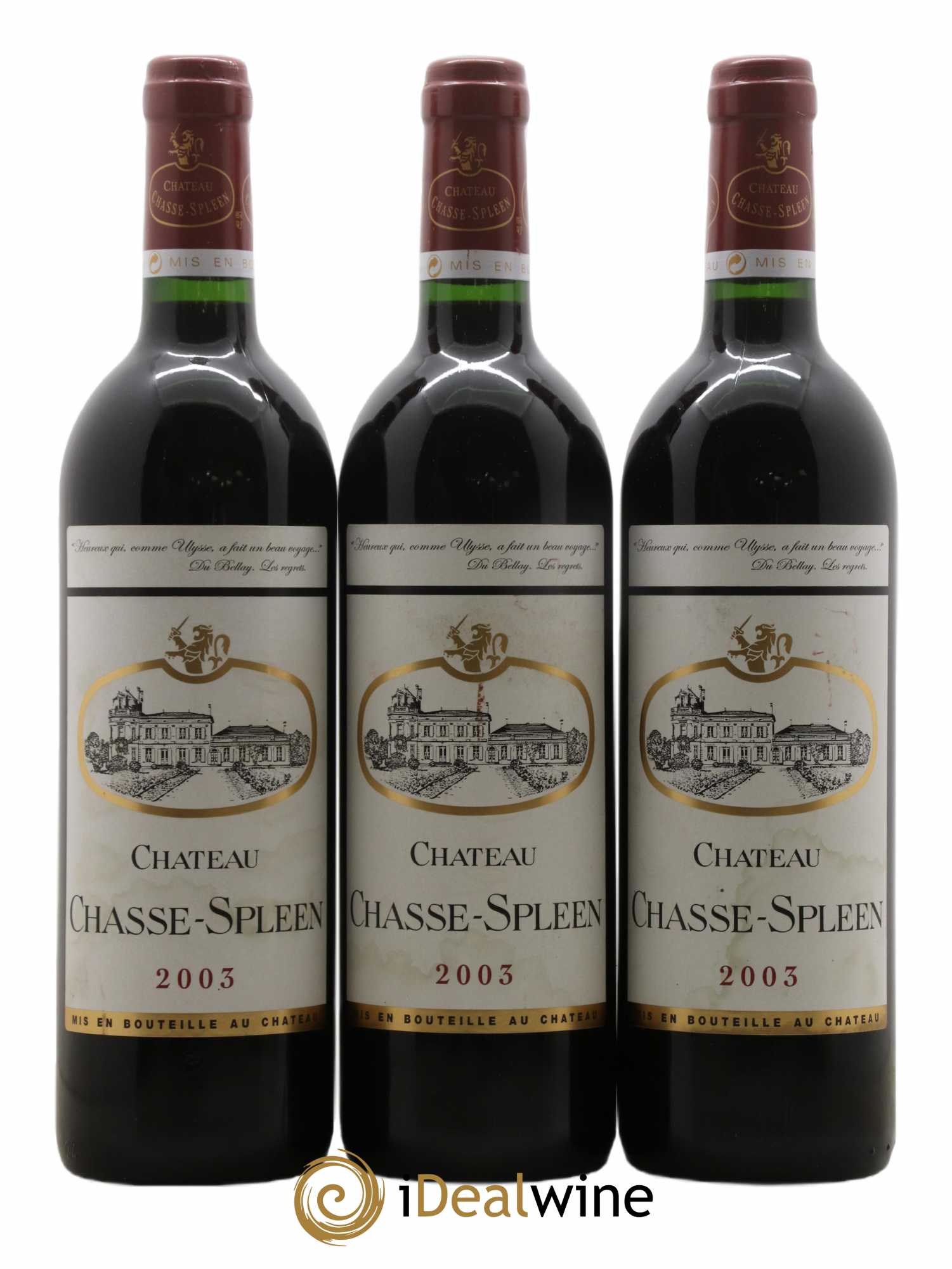 Château Chasse Spleen 2003 - Lot de 3 bouteilles - 0