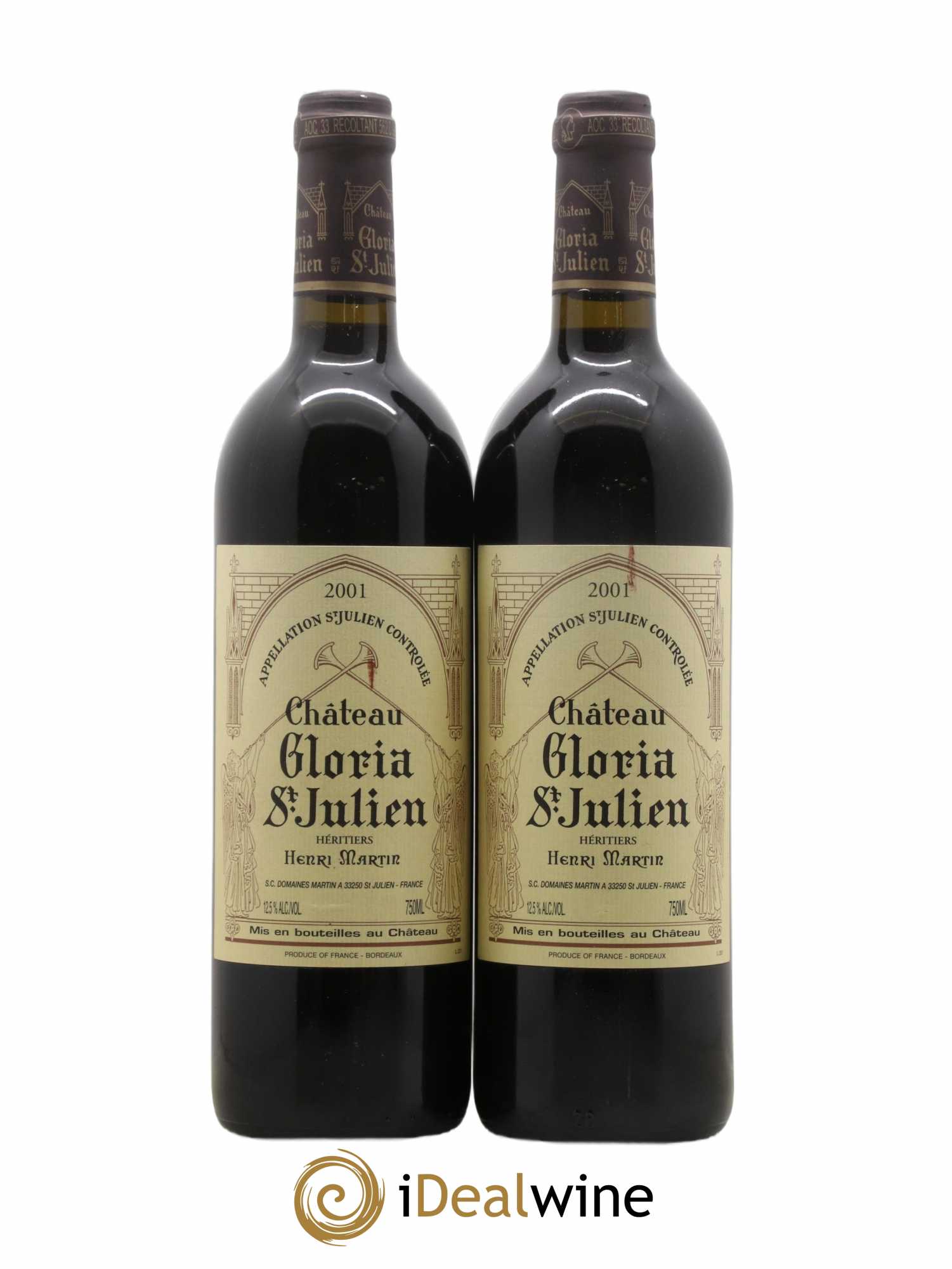 Château Gloria 2001 - Lot de 2 bouteilles - 0