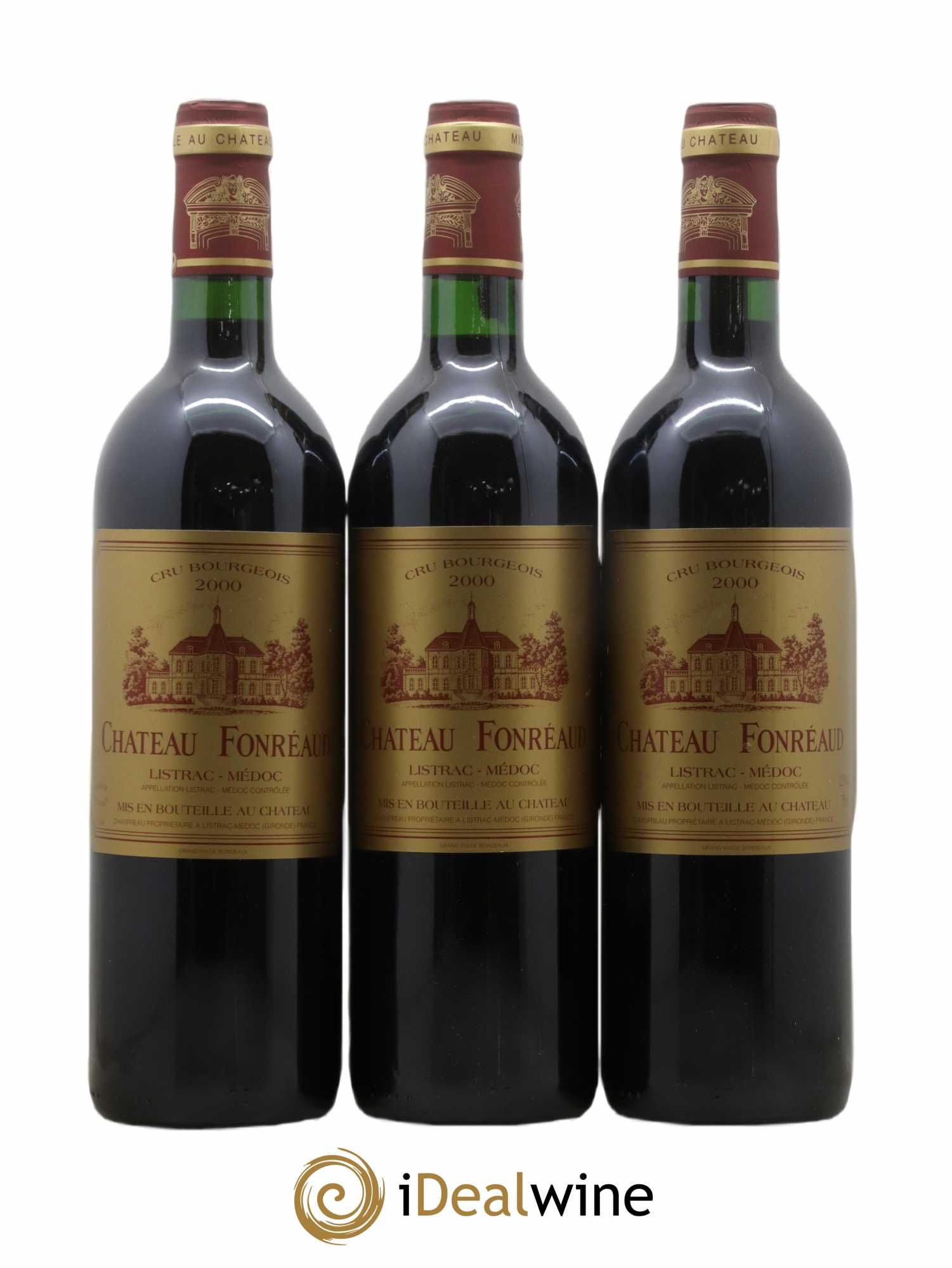 Château Fonréaud Cru Bourgeois 2000 - Lot de 3 bouteilles - 0