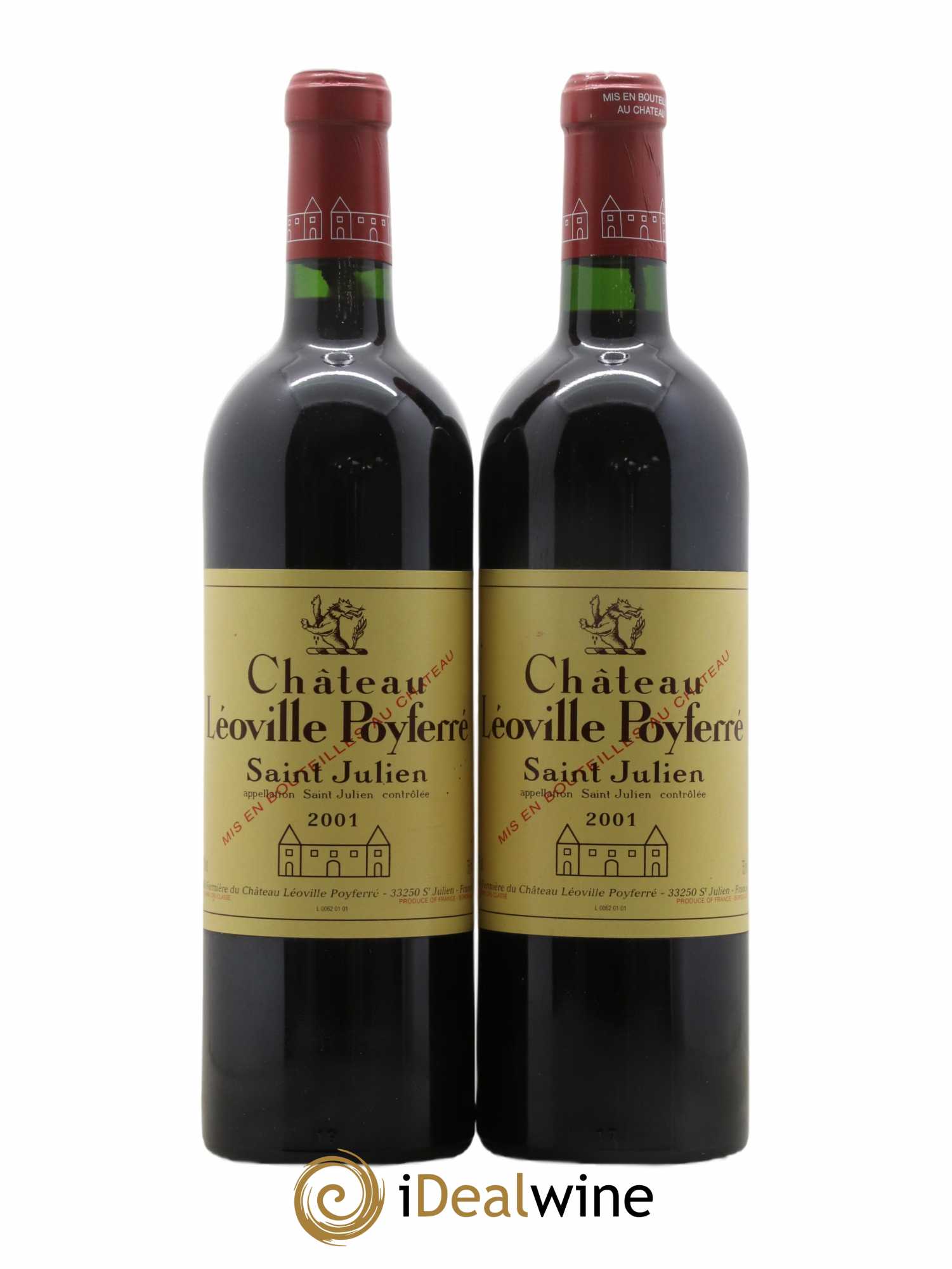 Château Léoville Poyferré 2ème Grand Cru Classé 2001 - Lot de 2 bouteilles - 0