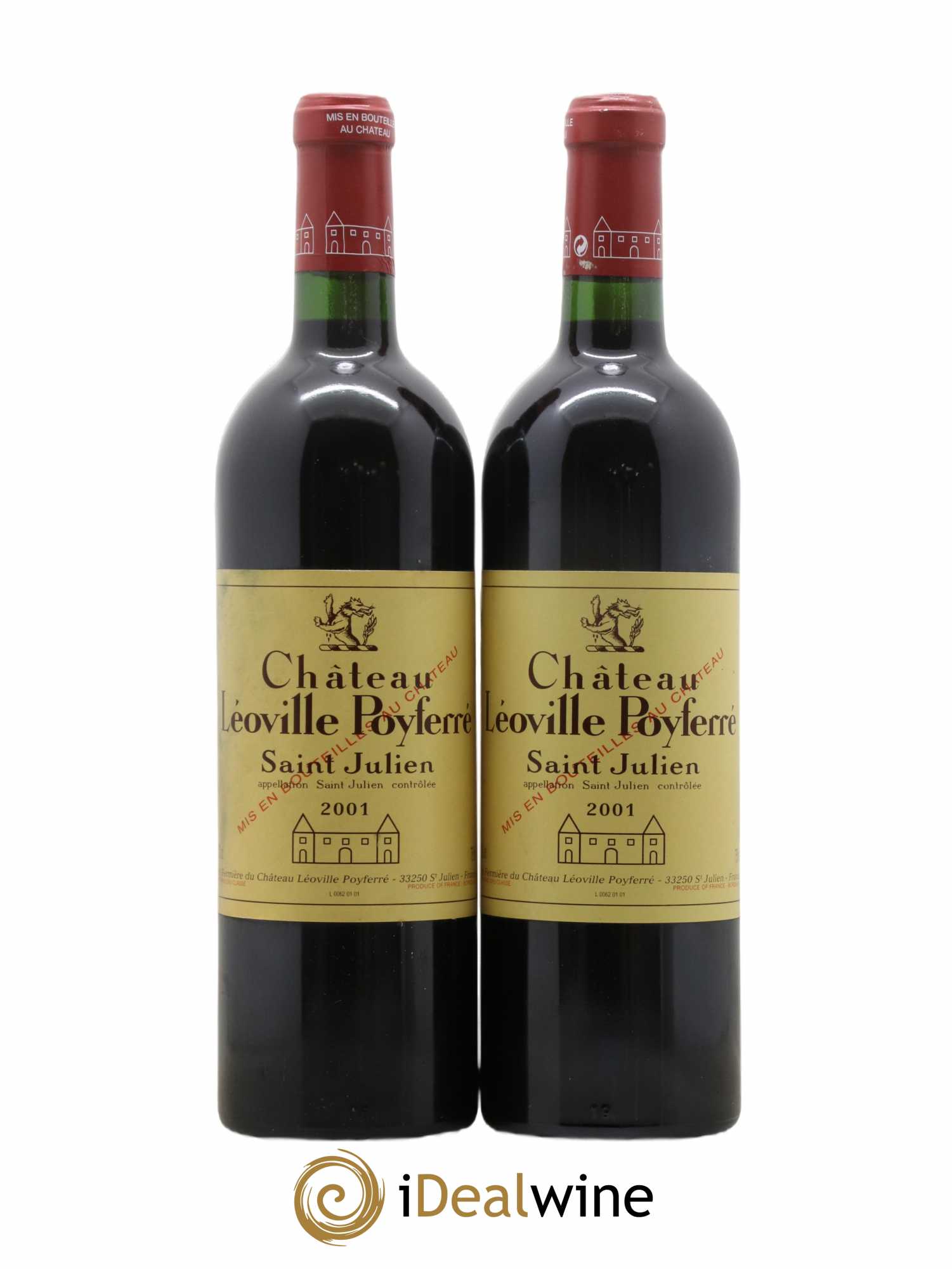 Château Léoville Poyferré 2ème Grand Cru Classé 2001 - Lot de 2 bouteilles - 0