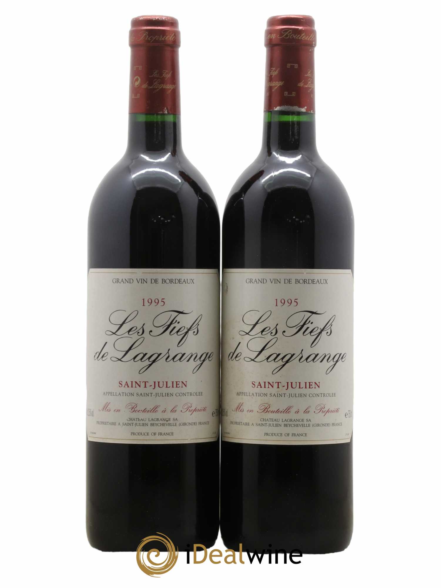 Les Fiefs de Lagrange Second Vin 1995 - Posten von 2 Flaschen - 0