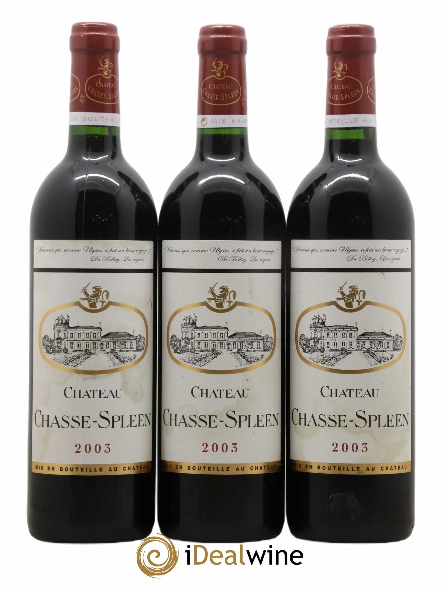 Château Chasse Spleen 2003 - Lot de 3 bouteilles - 0