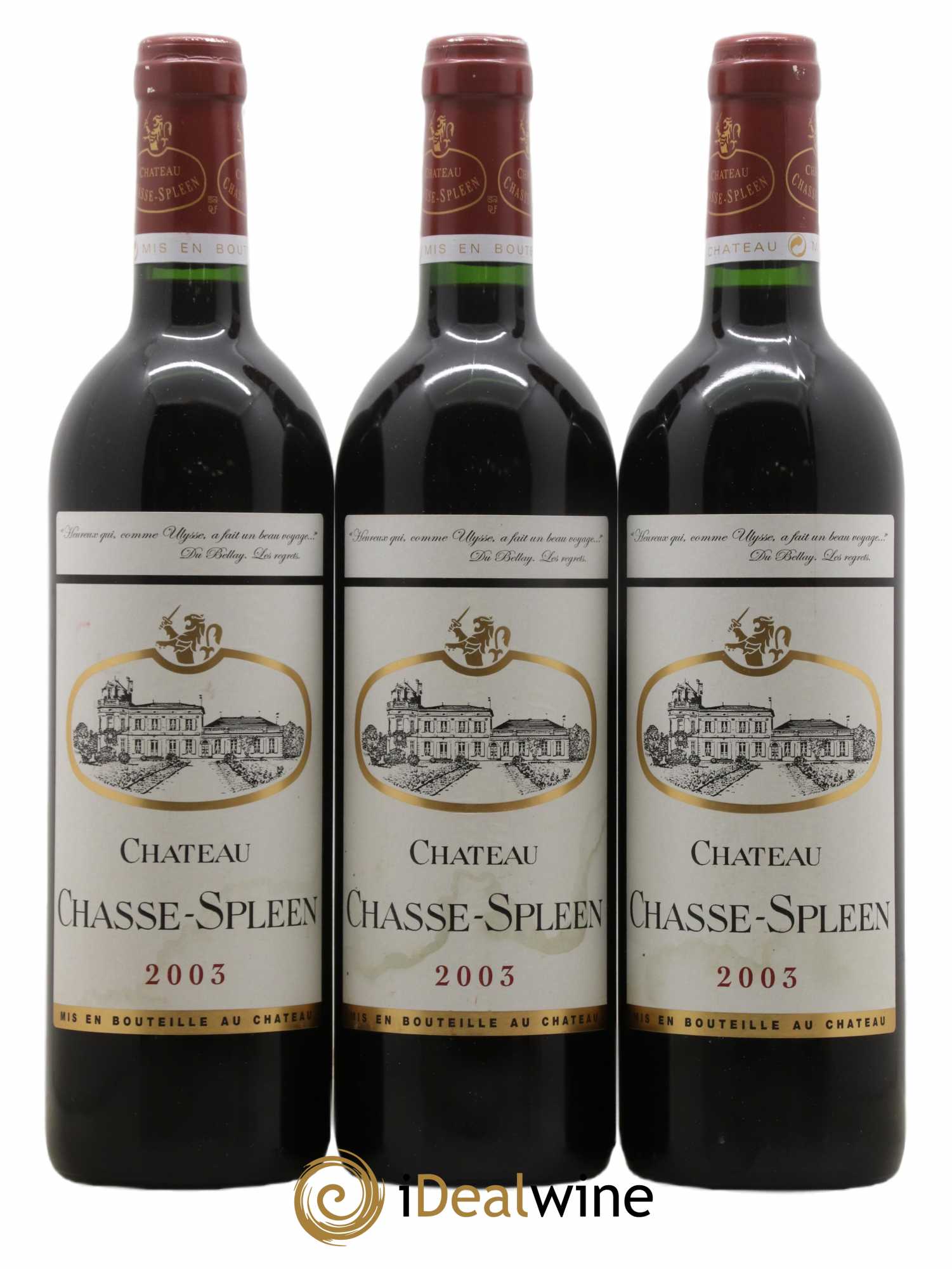 Château Chasse Spleen 2003 - Lot de 3 bouteilles - 0
