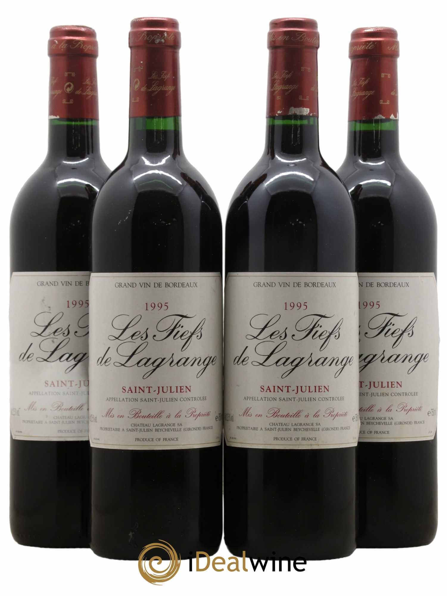 Les Fiefs de Lagrange Second Vin 1995 - Lot de 4 bouteilles - 0