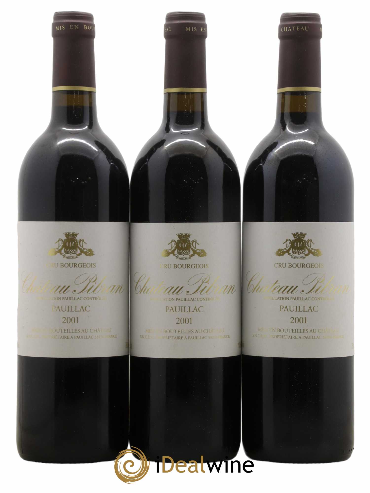 Château Pibran 2001 - Lot de 3 bouteilles - 0