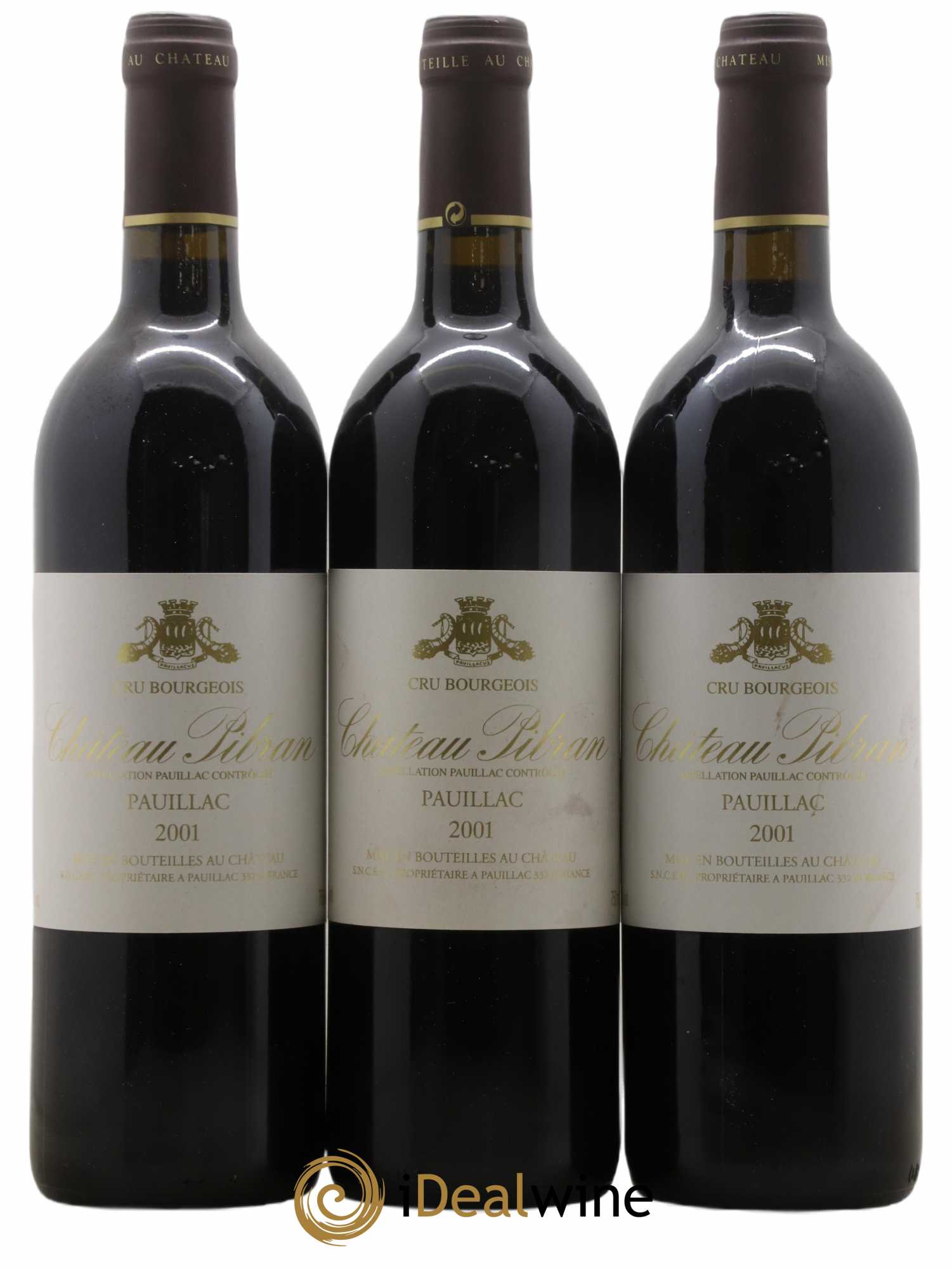 Château Pibran 2001 - Lot de 3 bouteilles - 0