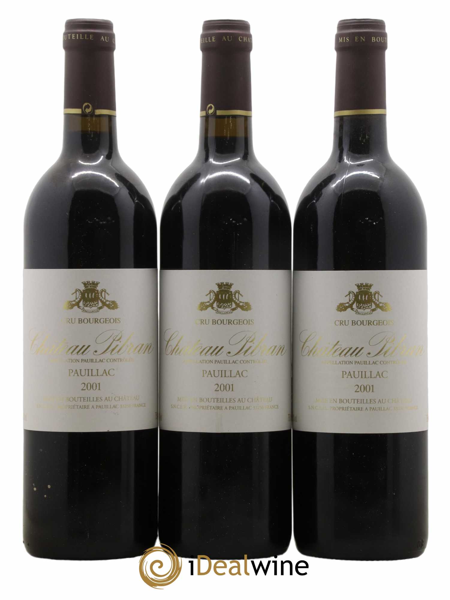 Château Pibran 2001 - Lot de 3 bouteilles - 0