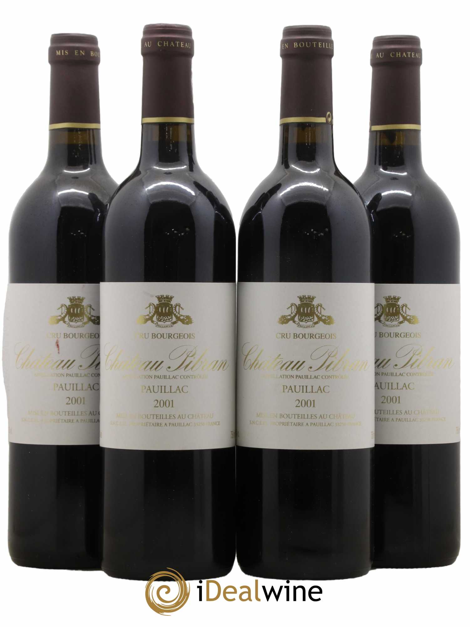 Château Pibran 2001 - Lot de 4 bouteilles - 0