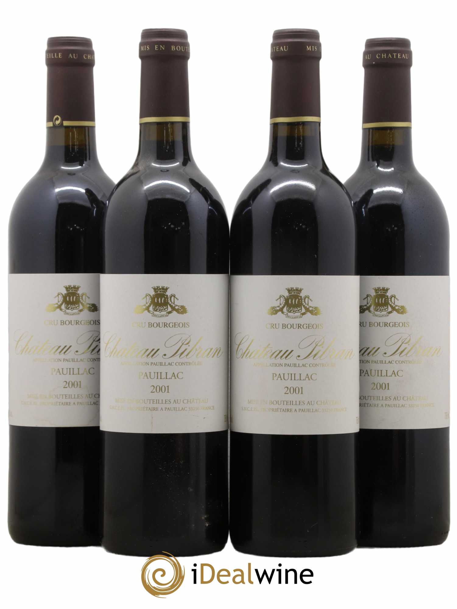 Château Pibran 2001 - Lot de 4 bouteilles - 0
