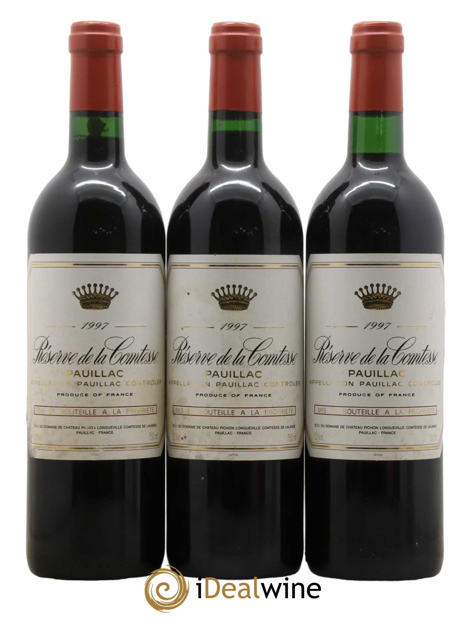 Réserve de la Comtesse Second Vin 1997 - Lot de 3 bouteilles - 0