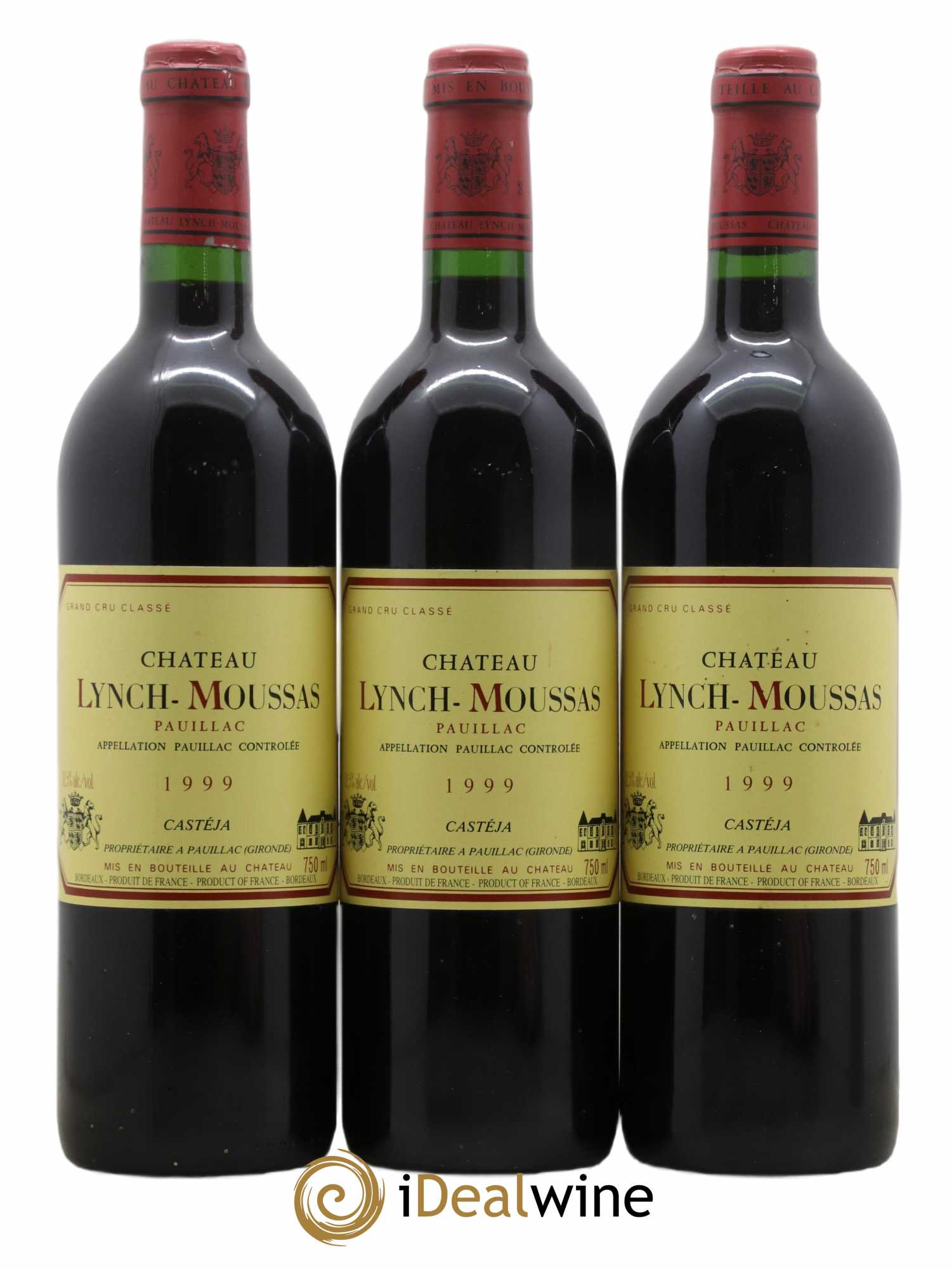 Château Lynch Moussas 5ème Grand Cru Classé 1999 - Lot de 3 bouteilles - 0