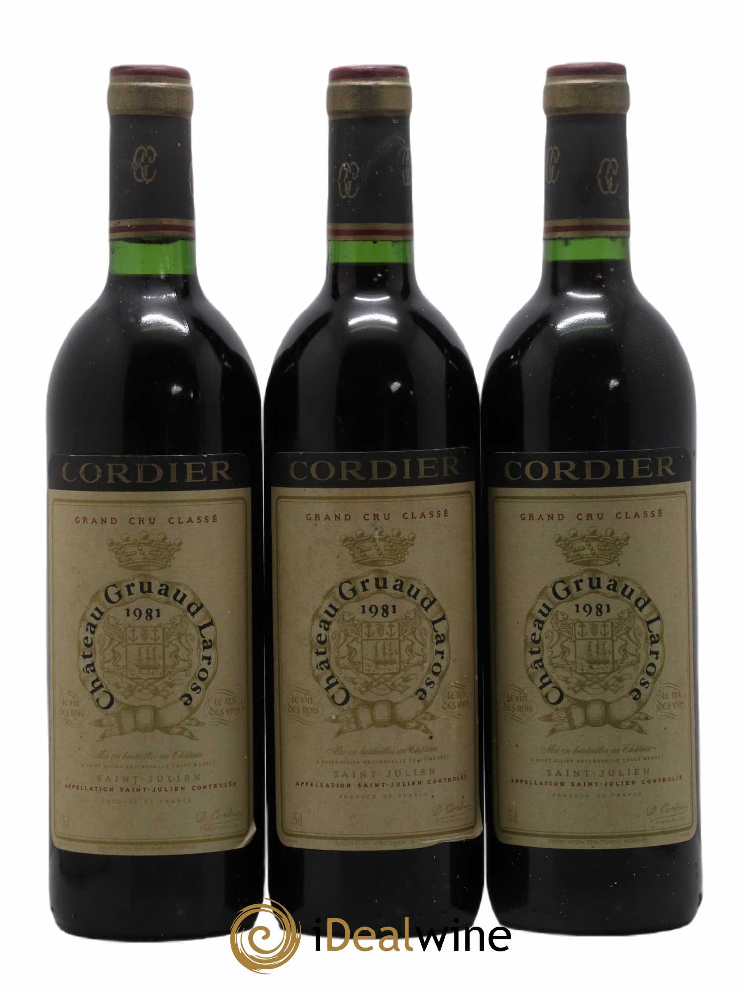 Château Gruaud Larose 2ème Grand Cru Classé 1981 - Lot de 3 bouteilles - 0