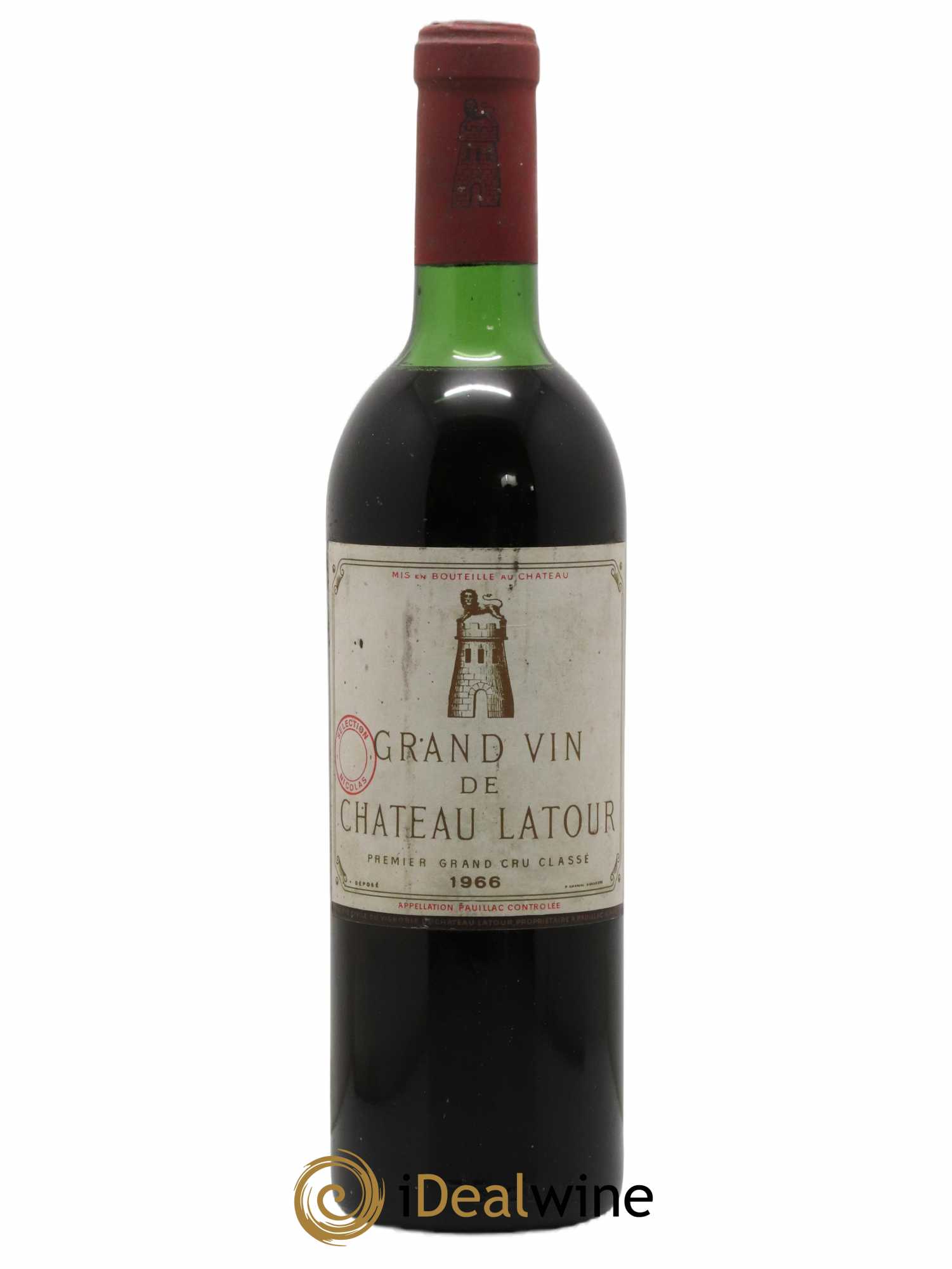 Château Latour 1er Grand Cru Classé 1966 - Lot de 1 bouteille - 0
