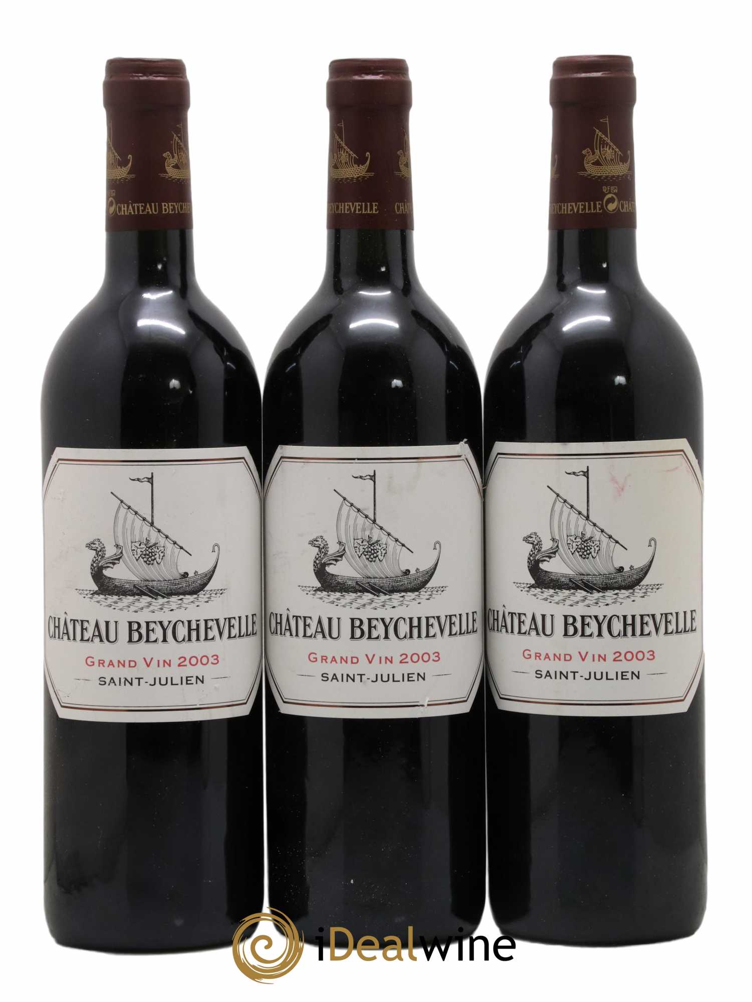 Château Beychevelle 4ème Grand Cru Classé 2003 - Lot de 3 bouteilles - 0