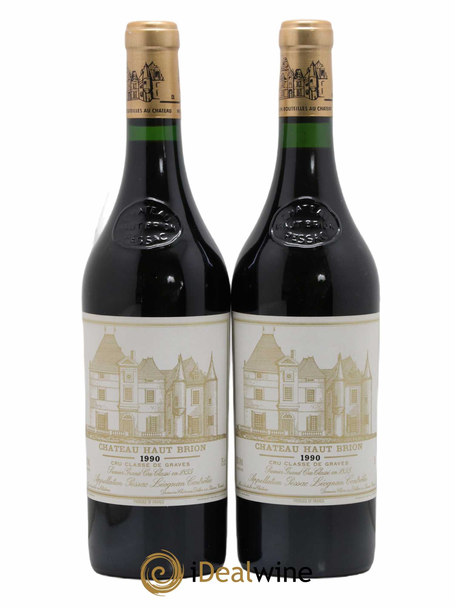 Château Haut Brion 1er Grand Cru Classé 1990 - Lot de 2 bouteilles - 0
