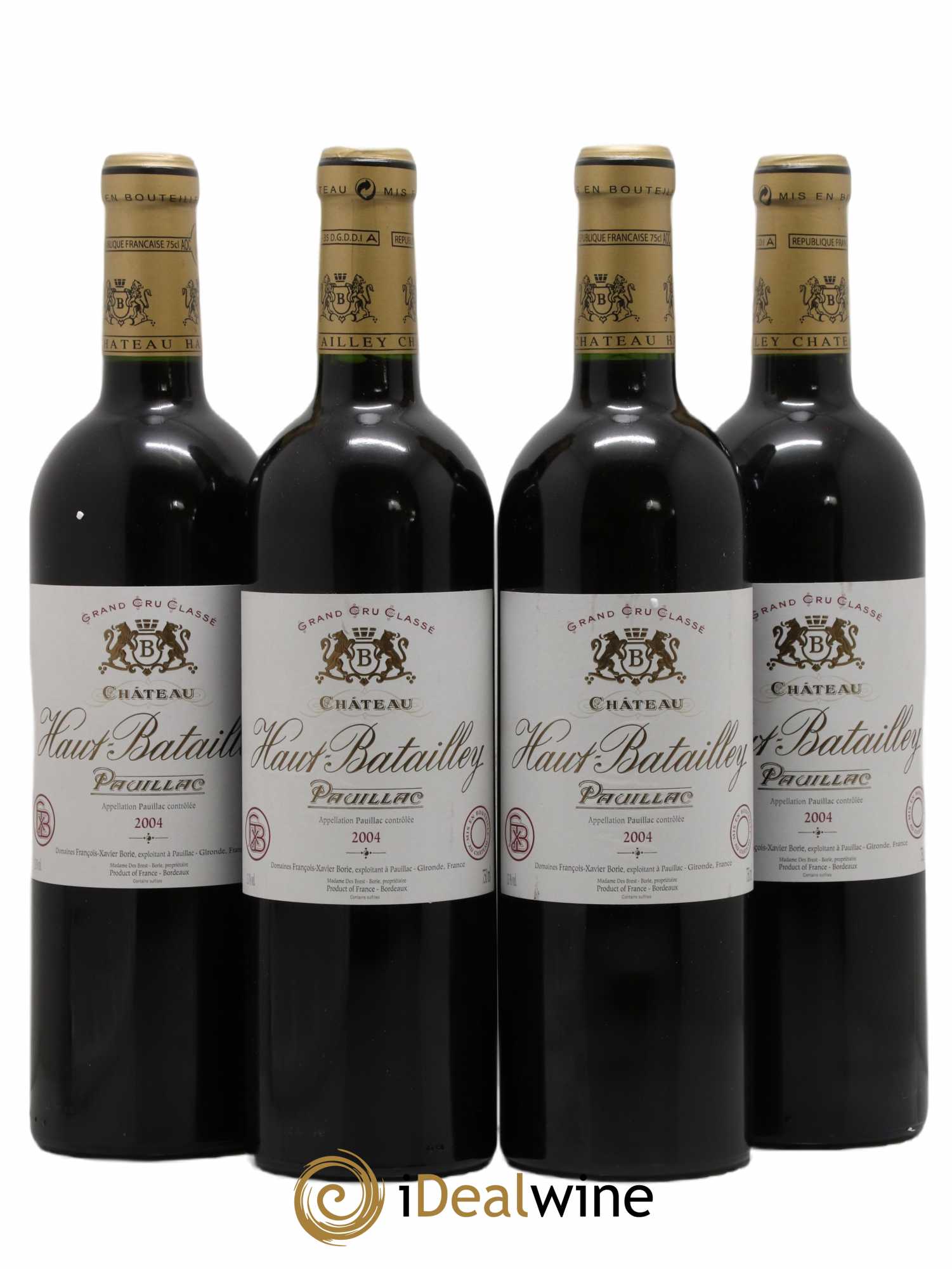 Château Haut Batailley 5ème Grand Cru Classé 2004 - Lot de 4 bouteilles - 0