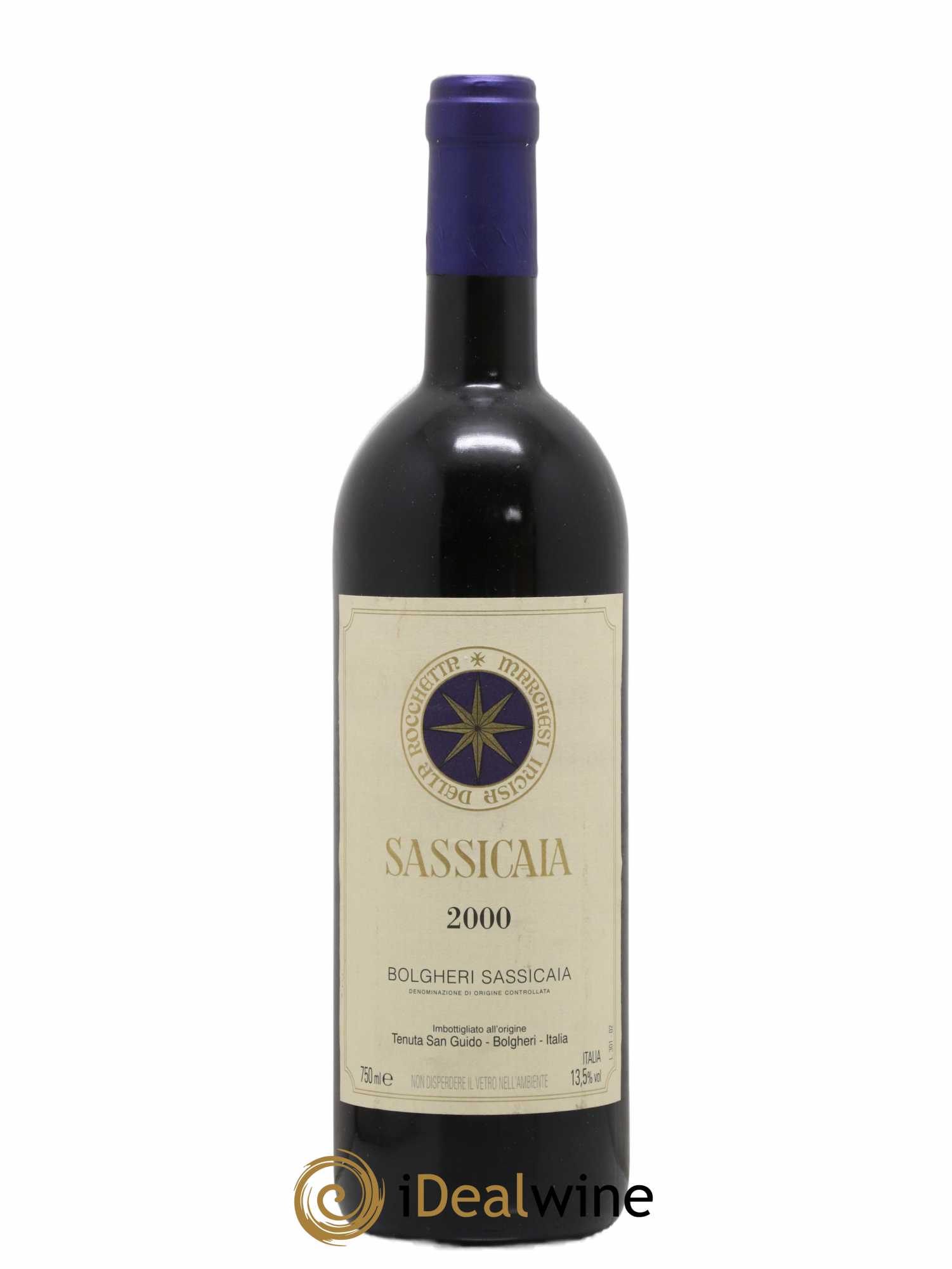 Bolgheri DOC Sassicaia Tenuta San Guido 2000 - Lot de 1 bouteille - 0