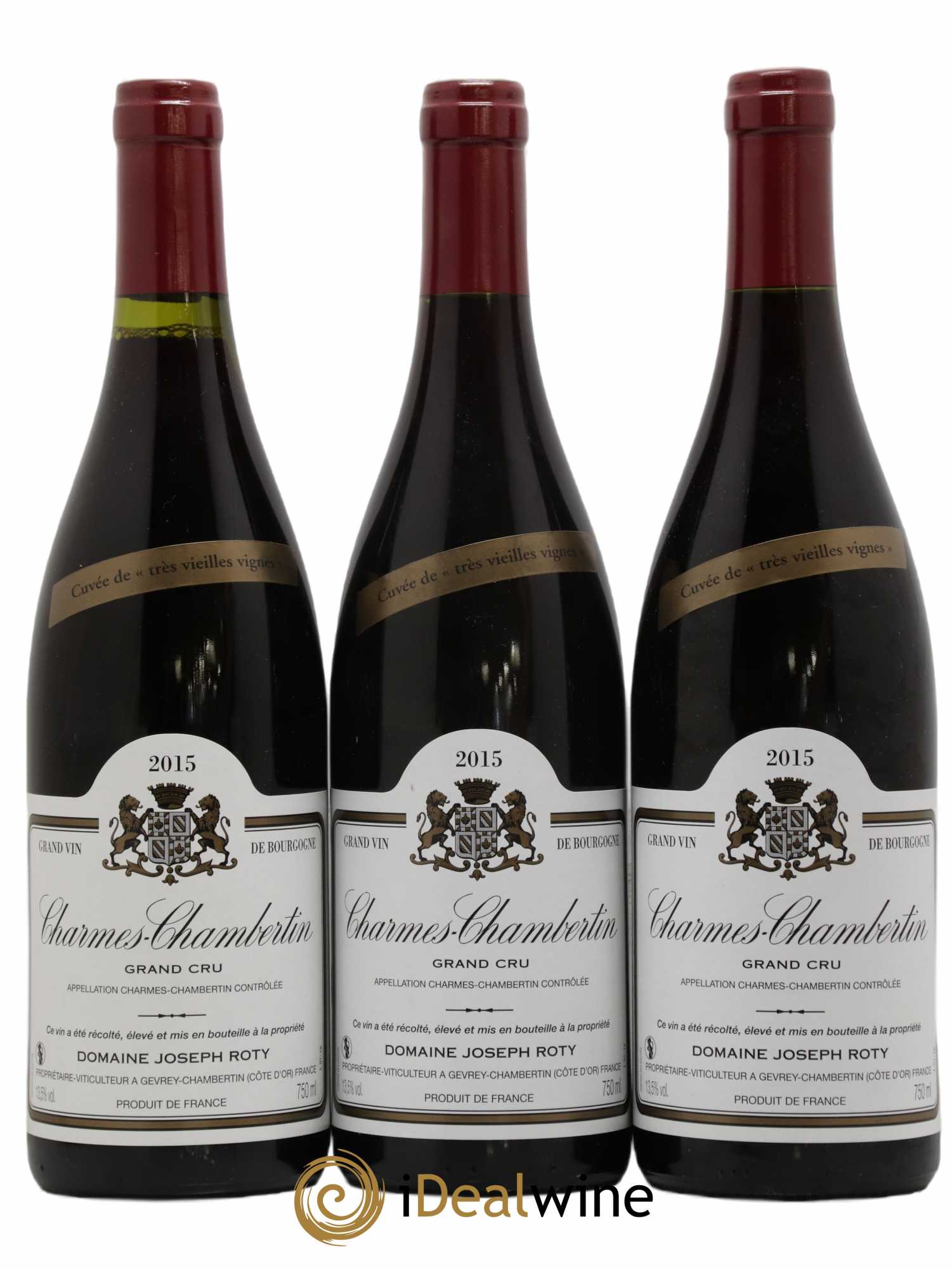 Charmes-Chambertin Grand Cru Très vieilles vignes Joseph Roty (Domaine) 2015 - Lot de 3 bouteilles - 0