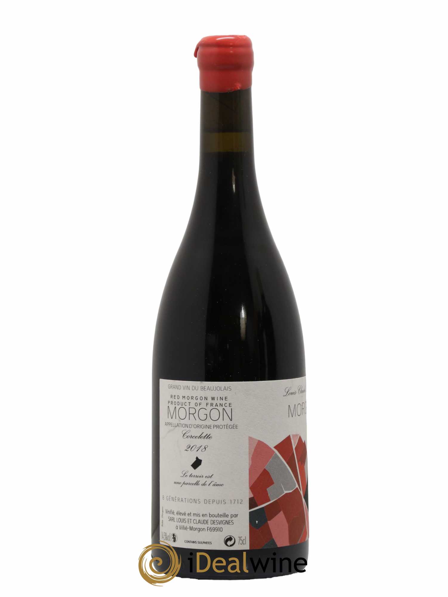 Morgon Corcelette Louis-Claude Desvignes 2018 - Lot de 1 bouteille - 1