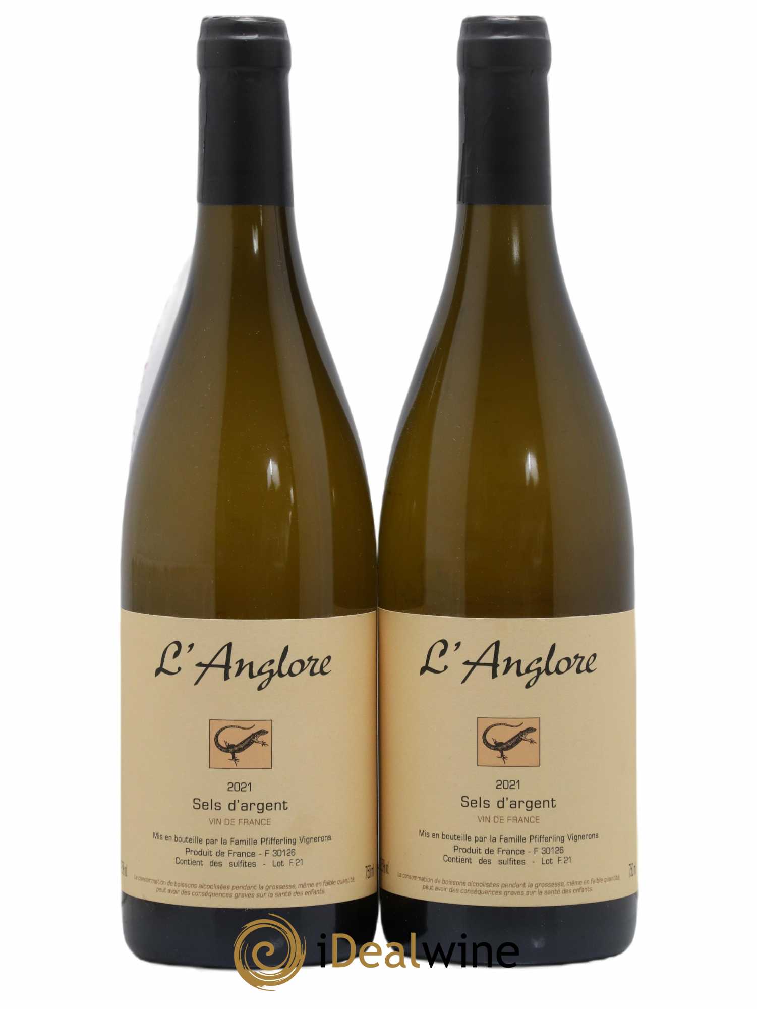 Vin de France Sels d'argent L'Anglore (sans prix de réserve) 2021 - Lot de 2 bouteilles - 0