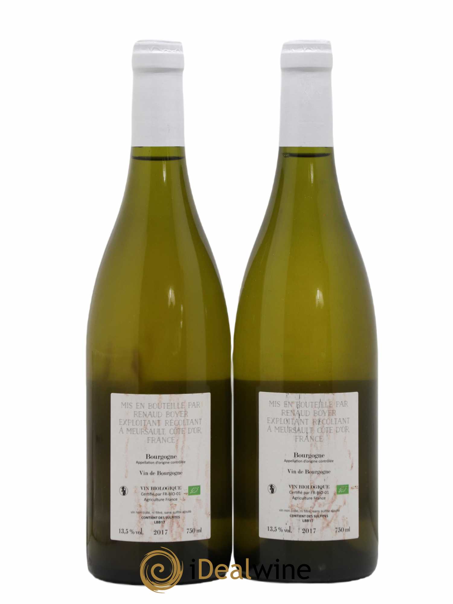 Bourgogne Les Riaux Renaud Boyer (sans prix de réserve) 2017 - Lot de 2 bouteilles - 1