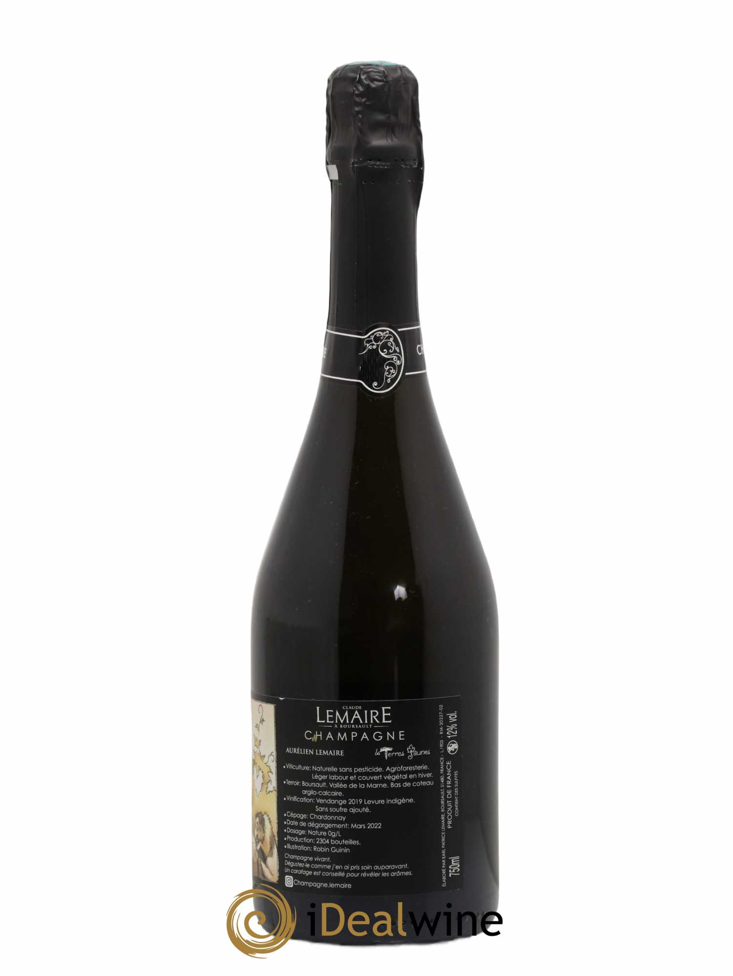 Champagne Aurélien Lemaire les Terres Jaunes 2019 - Lot of 1 bottle - 1