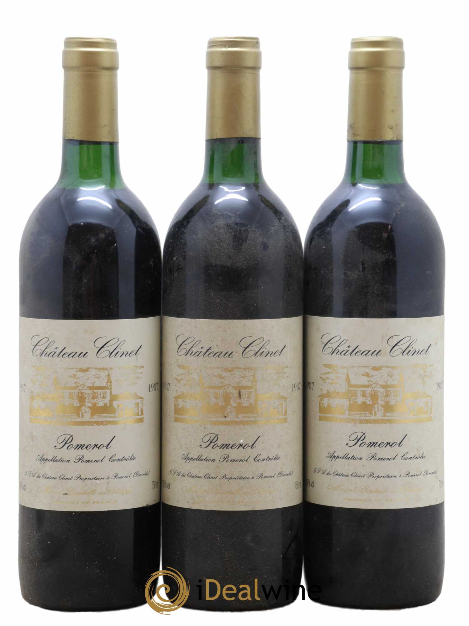 Château Clinet 1987 - Lot de 3 bouteilles - 0