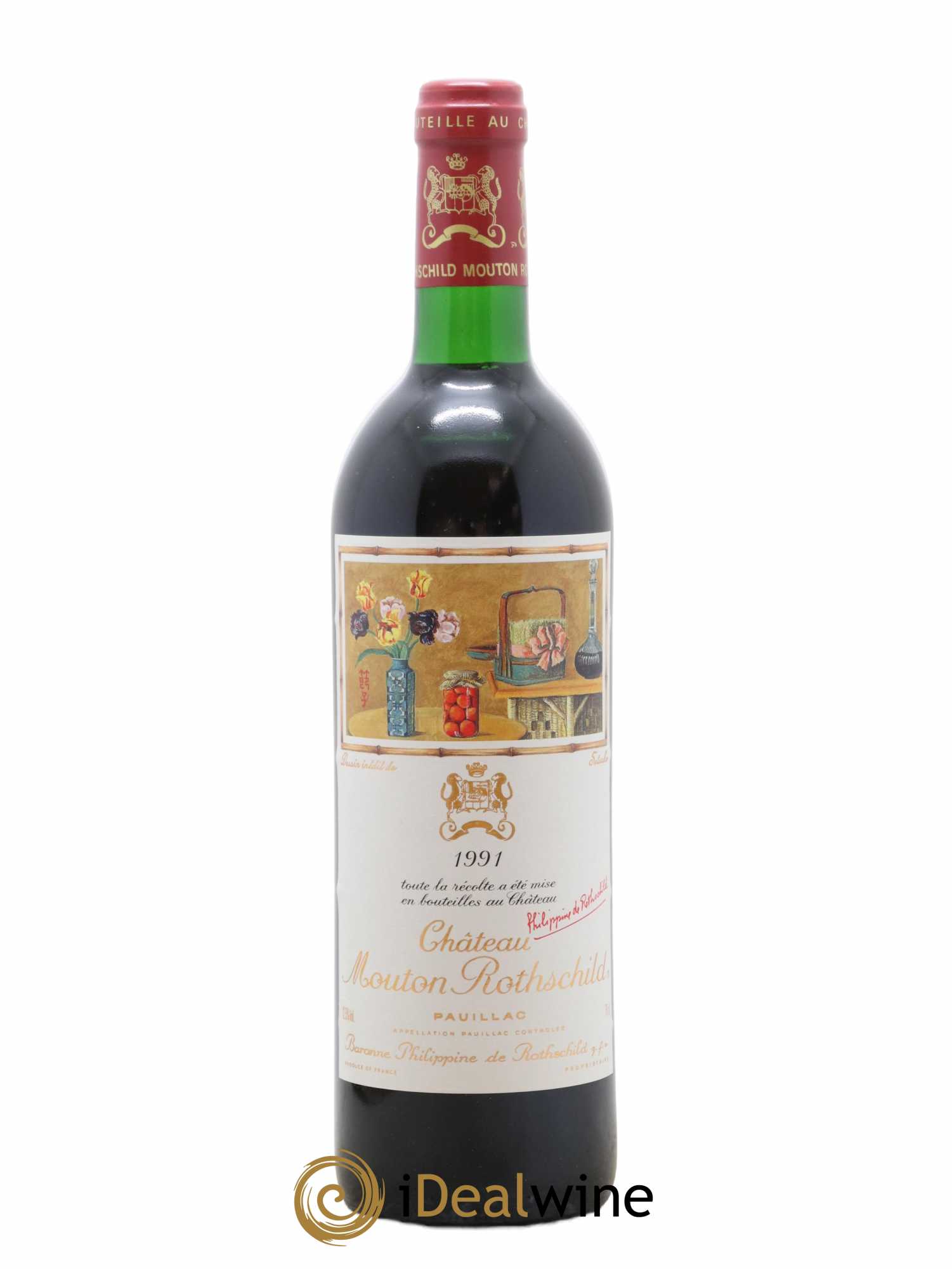 Château Mouton Rothschild 1er Grand Cru Classé 1991 - Lot de 1 bouteille - 0