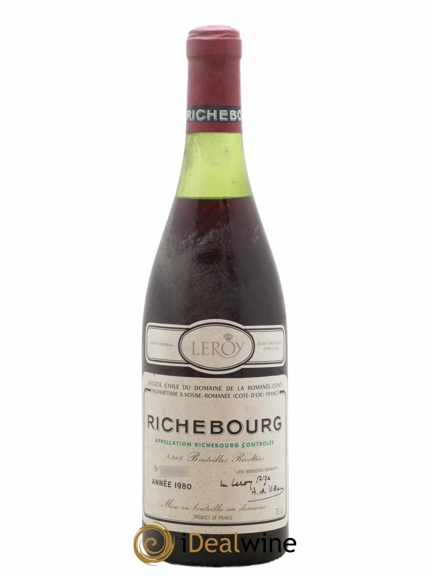 Richebourg Grand Cru Domaine de la Romanée-Conti 1980 - Lot de 1 bouteille - 0