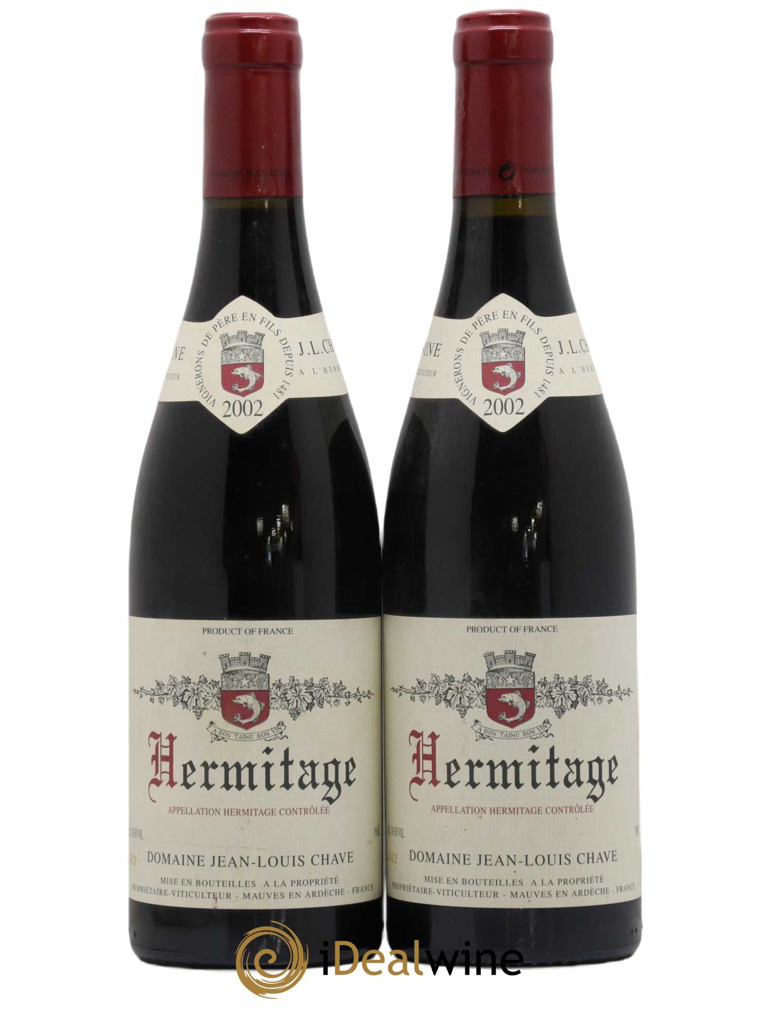 Hermitage Jean-Louis Chave 2002 - Lot de 2 bouteilles - 0
