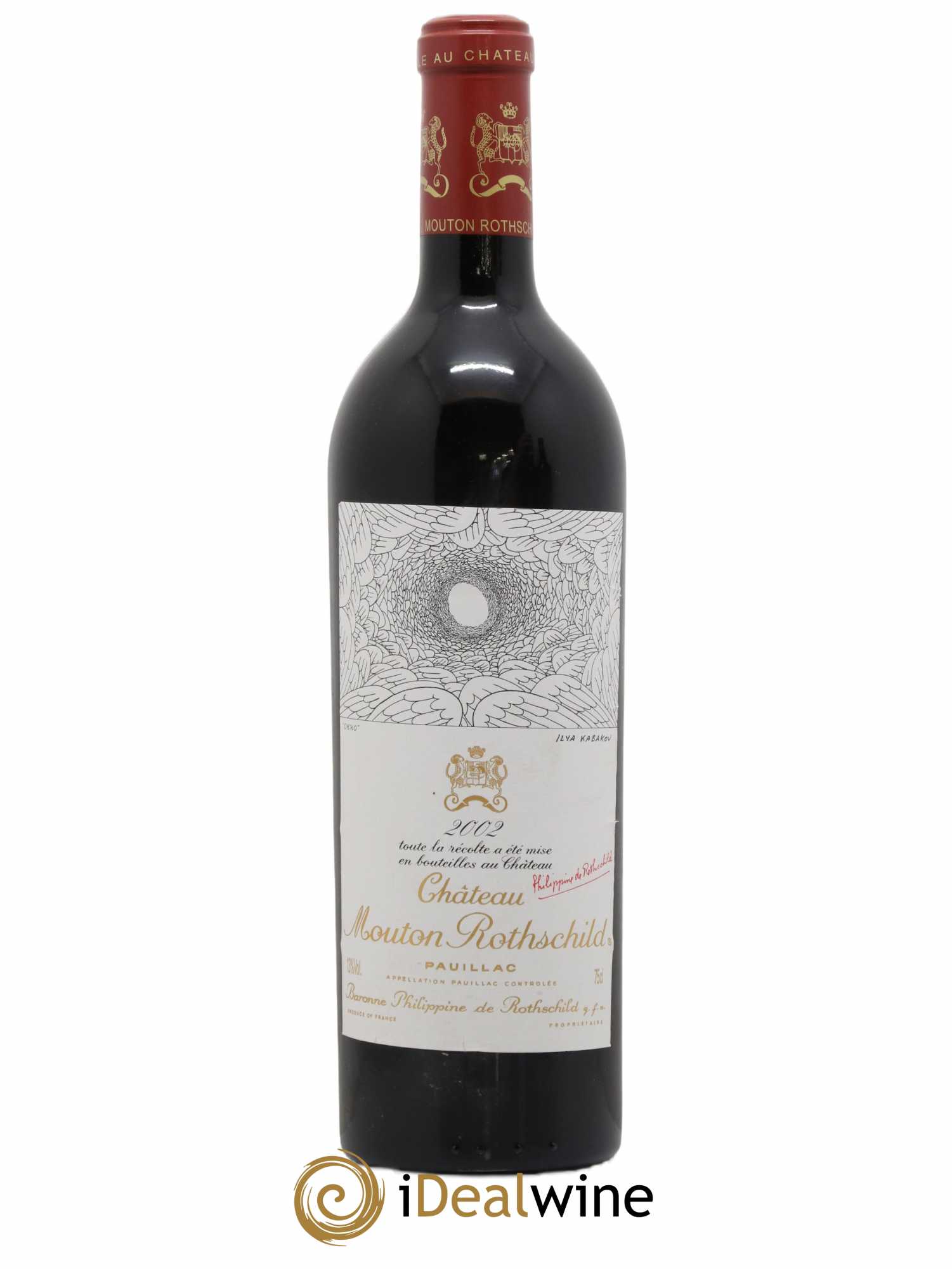 Château Mouton Rothschild 1er Grand Cru Classé 2002 - Lot de 1 bouteille - 0