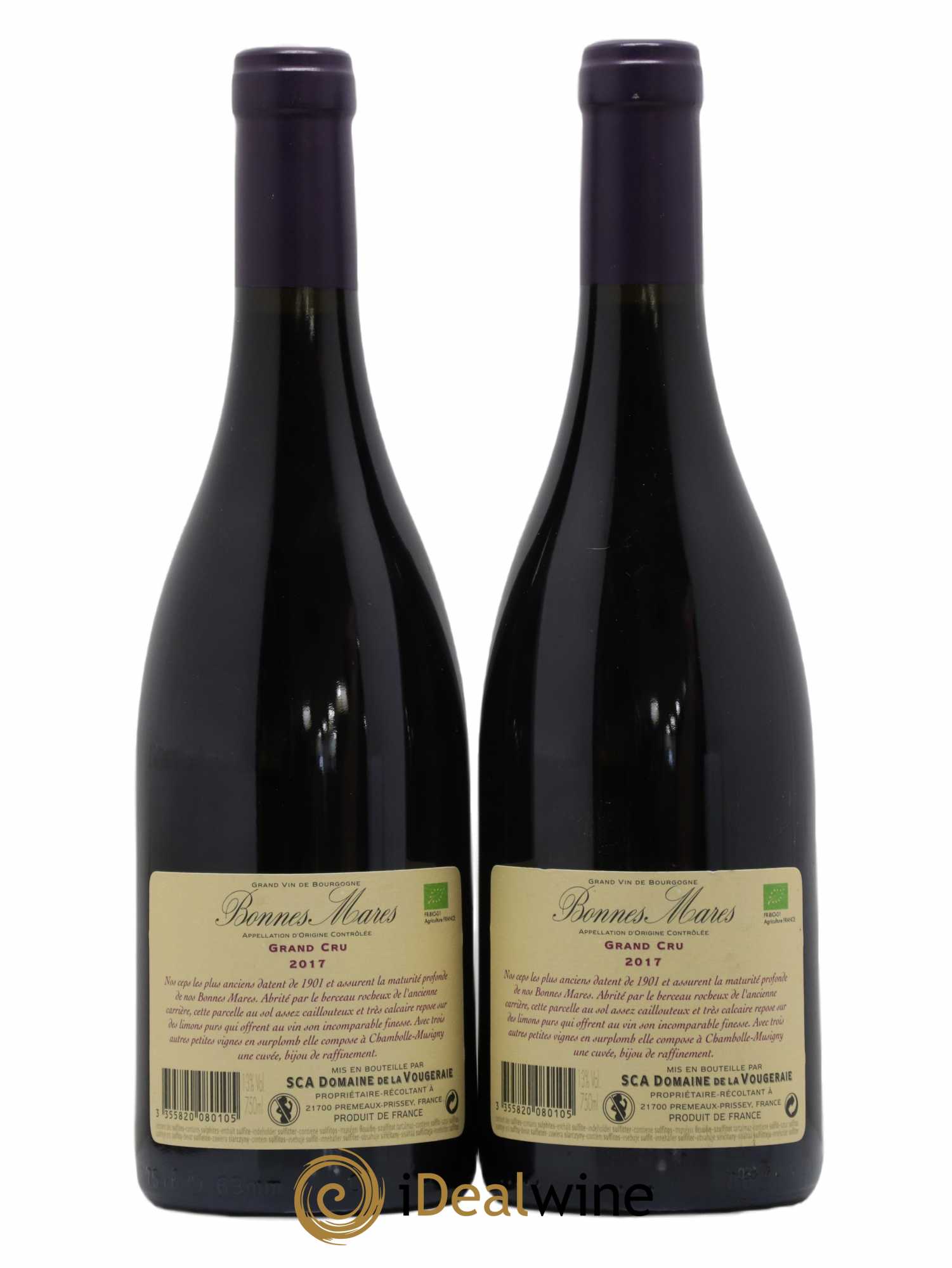 Bonnes-Mares Grand Cru La Vougeraie 2017 - Lot de 2 bouteilles - 1