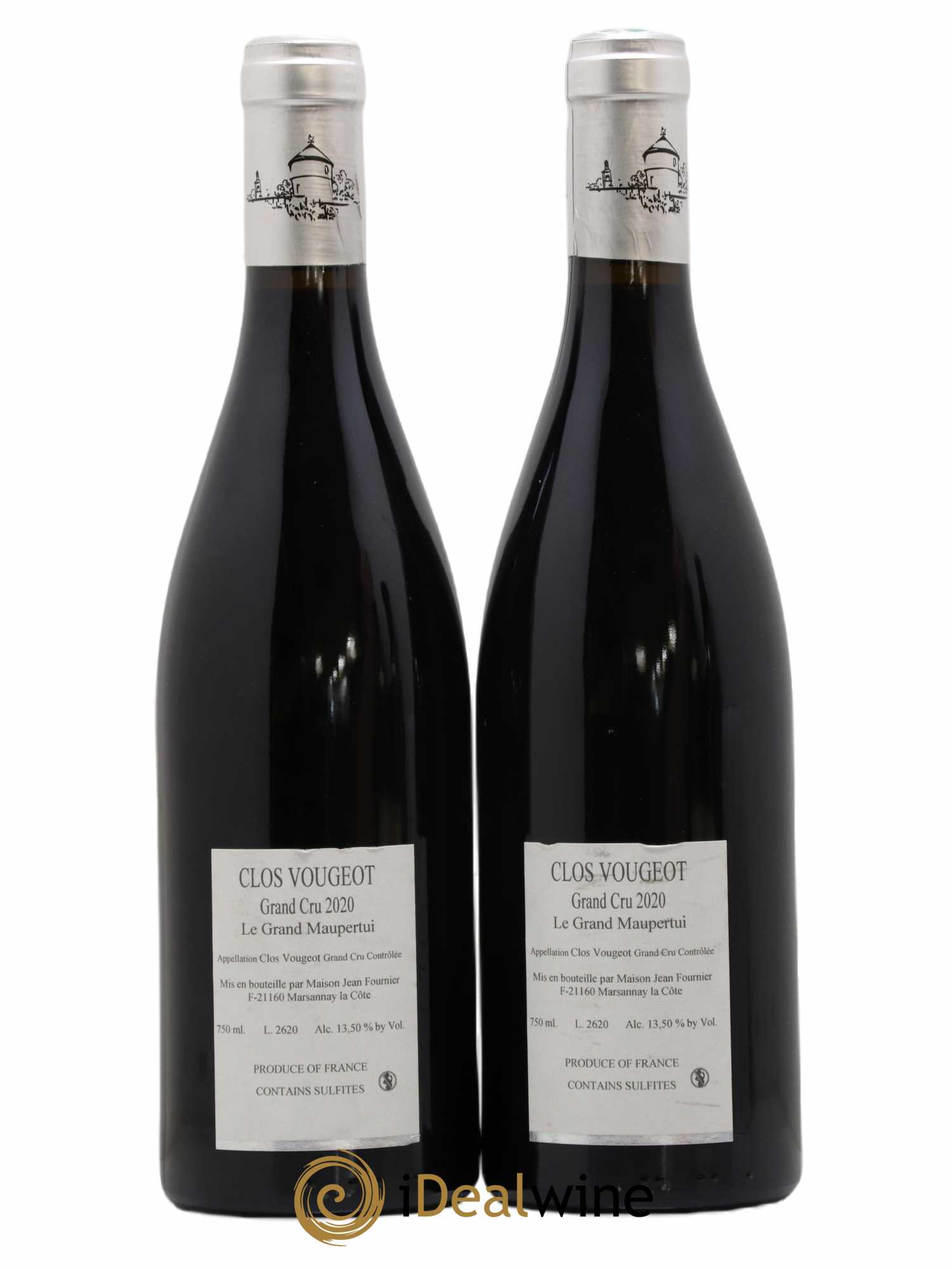 Clos de Vougeot Grand Cru Le Grand Maupertuis Jean Fournier (Domaine) 2020 - Lot de 2 bouteilles - 1