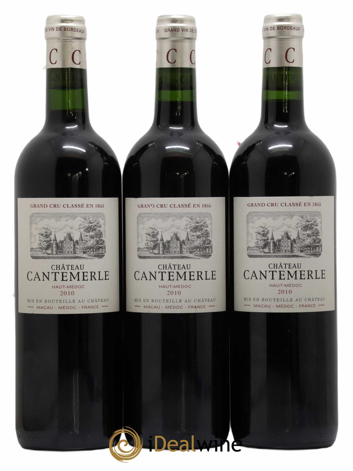 Château Cantemerle 5ème Grand Cru Classé 2010 - Lot de 3 bouteilles - 0