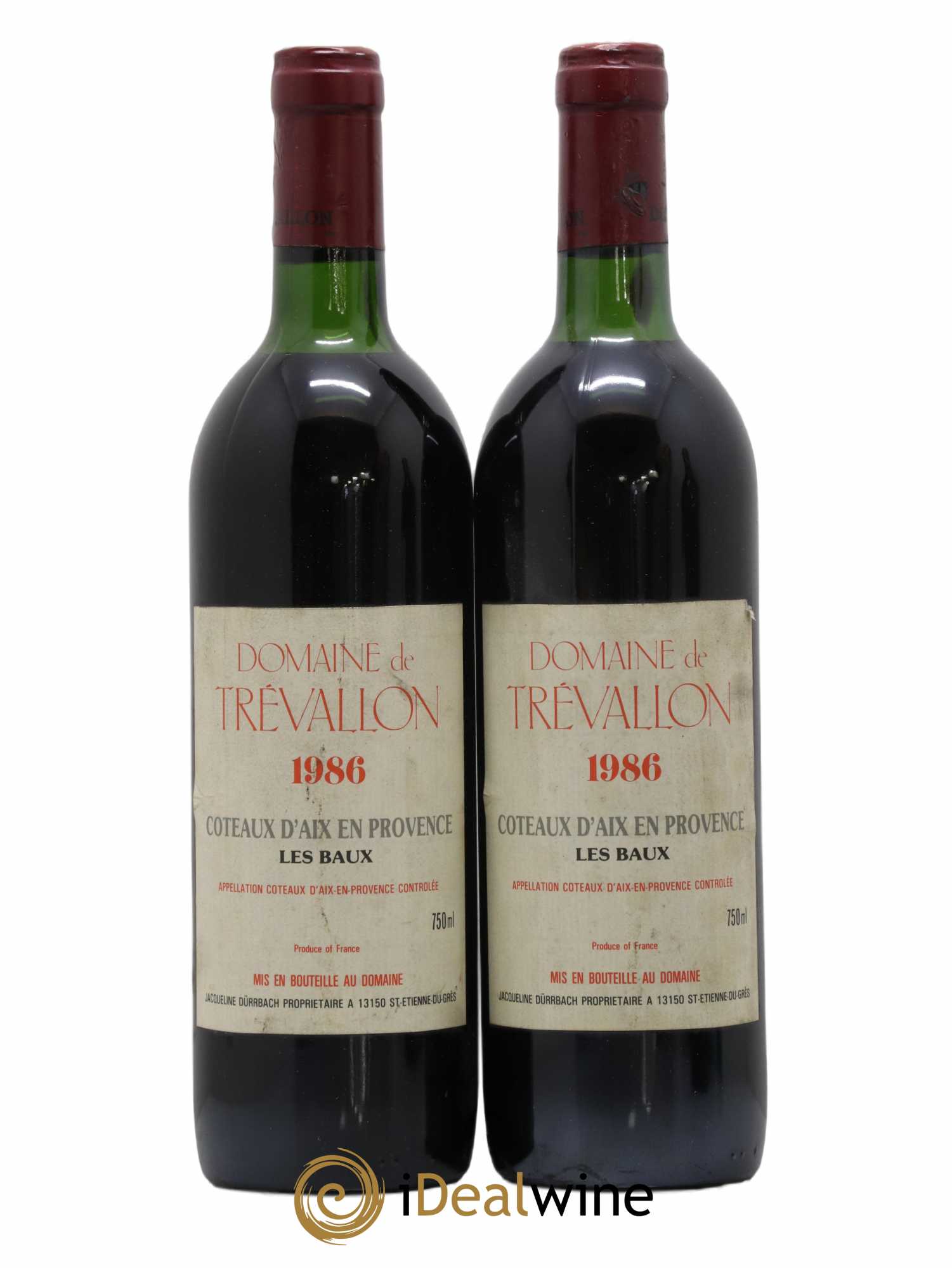 Coteaux d'Aix-en-Provence Trévallon (Domaine de) Eloi Dürrbach 1986 - Lot de 2 bouteilles - 0