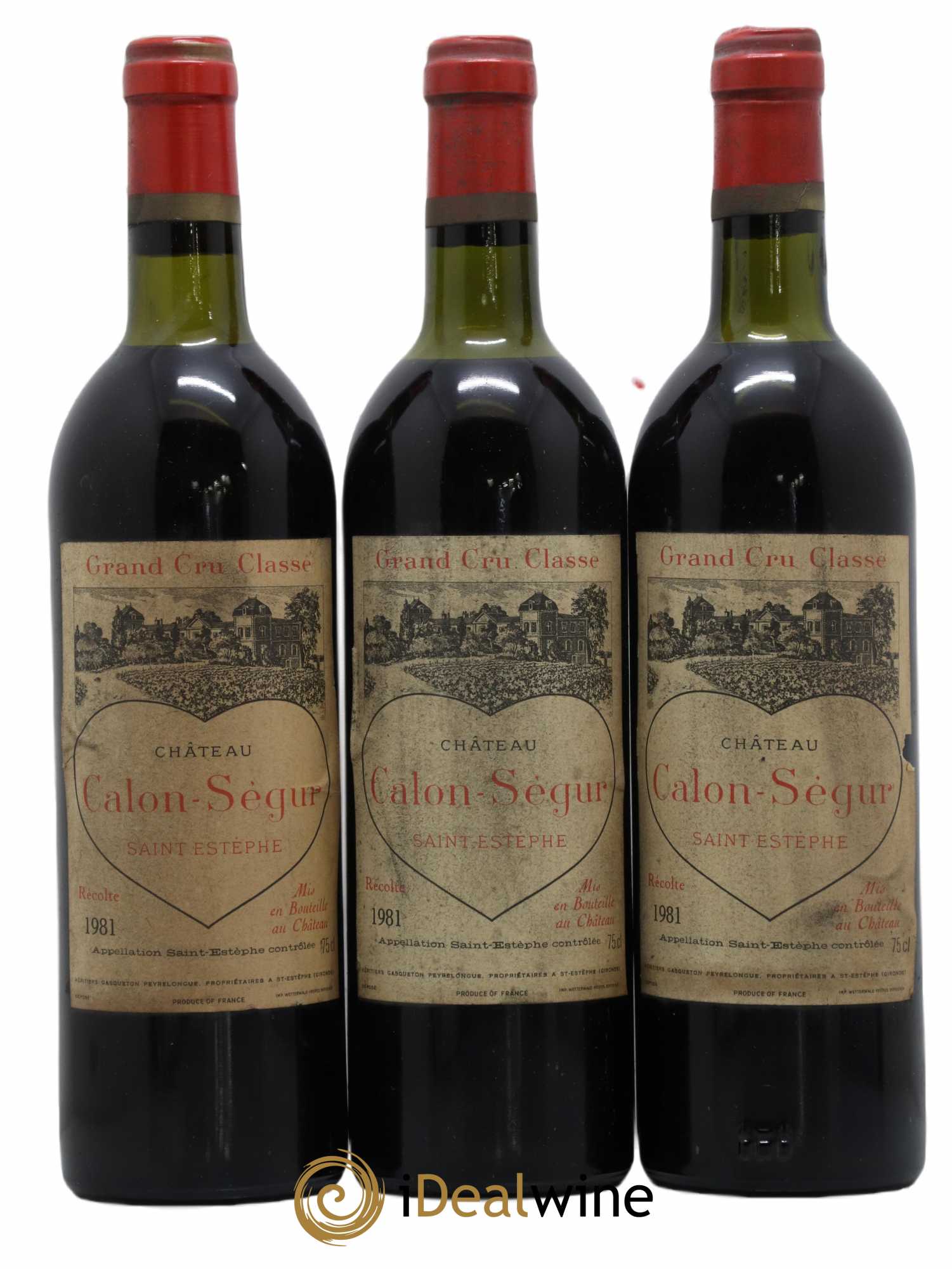Château Calon Ségur 3ème Grand Cru Classé 1981 - Lot de 3 bouteilles - 0