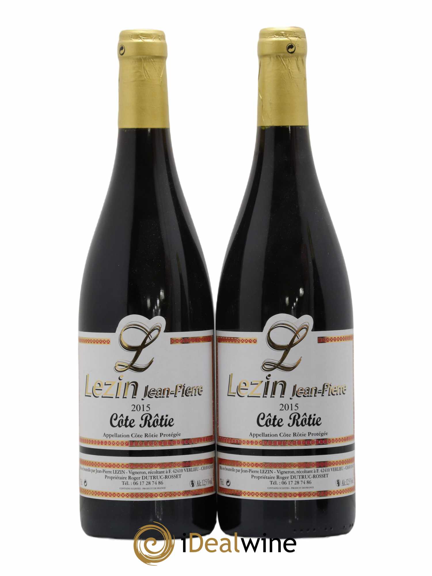 Côte-Rôtie Jean Pierre Lezin 2015 - Lot de 2 bouteilles - 0