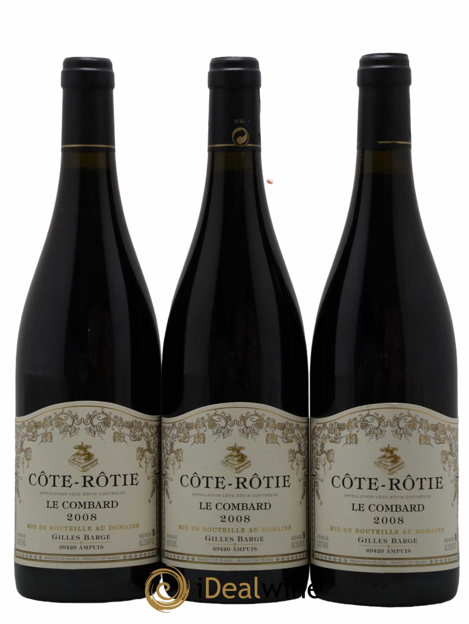 Côte-Rôtie Le Combard Barge (Domaine) 2008 - Lot de 3 bouteilles - 0