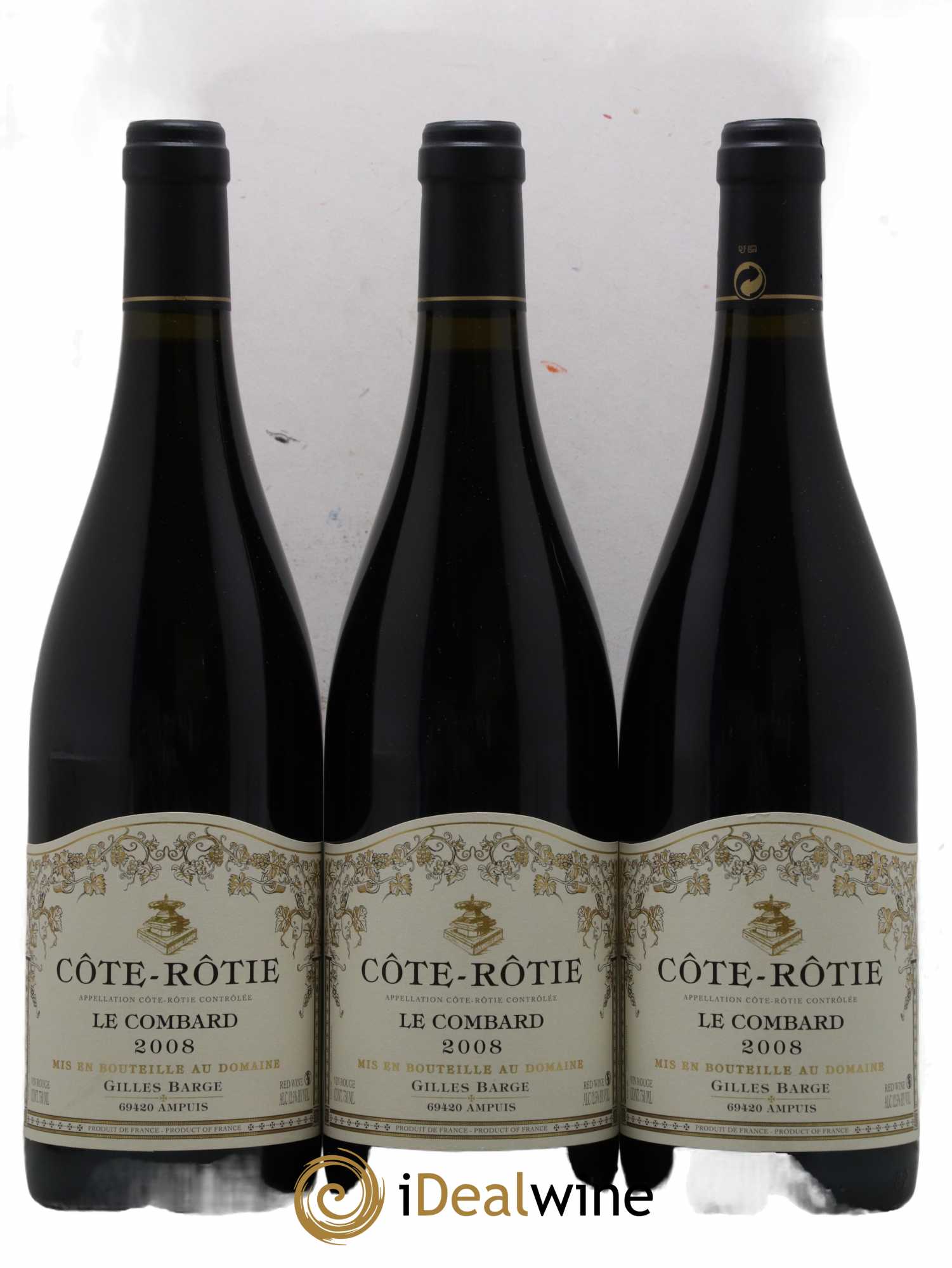 Côte-Rôtie Le Combard Barge (Domaine) 2008 - Lot de 3 bouteilles - 0