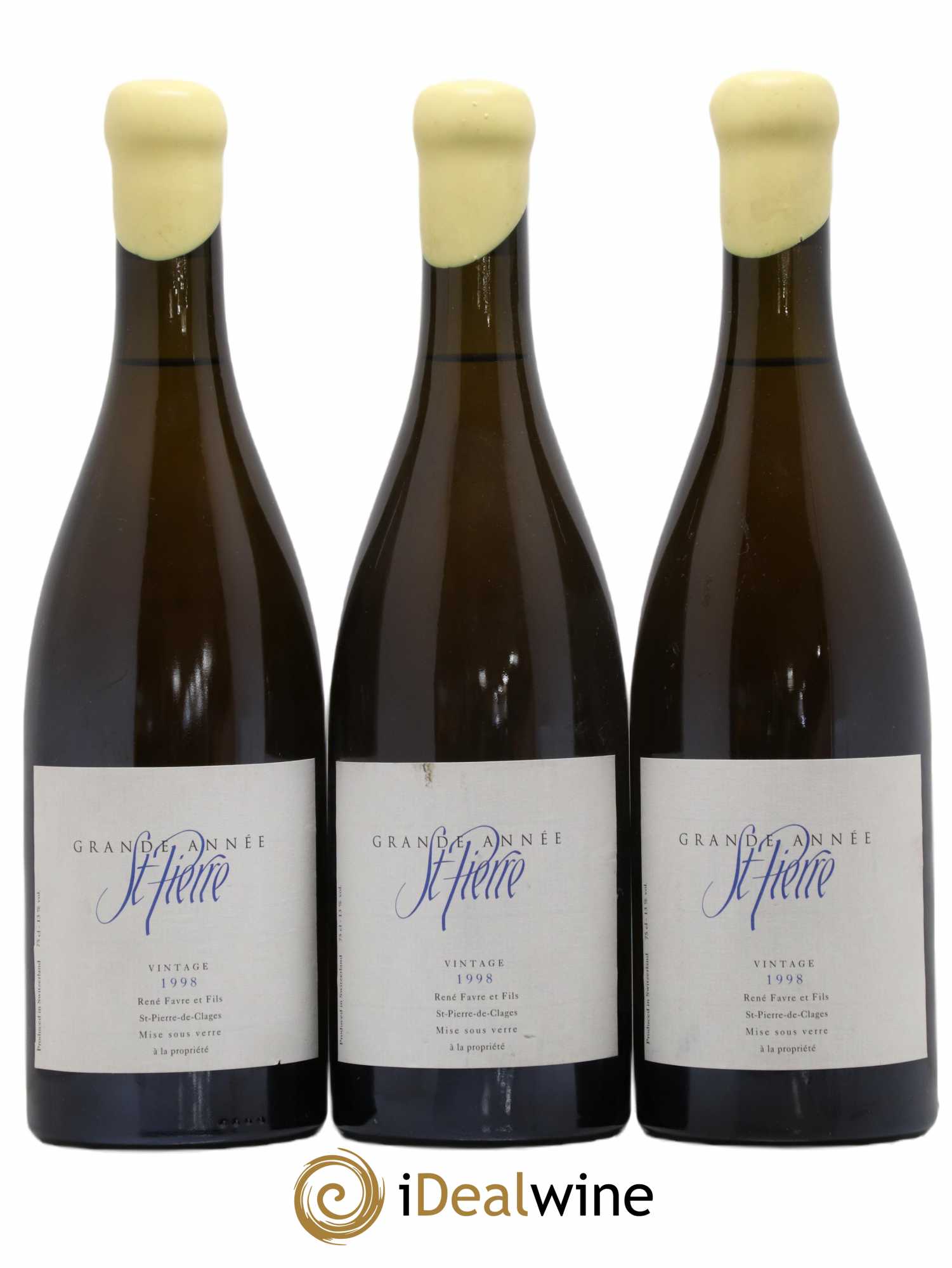 Valais Saint-Pierre Grande année René Favre & Fils 1998 - Lot de 3 bouteilles - 0