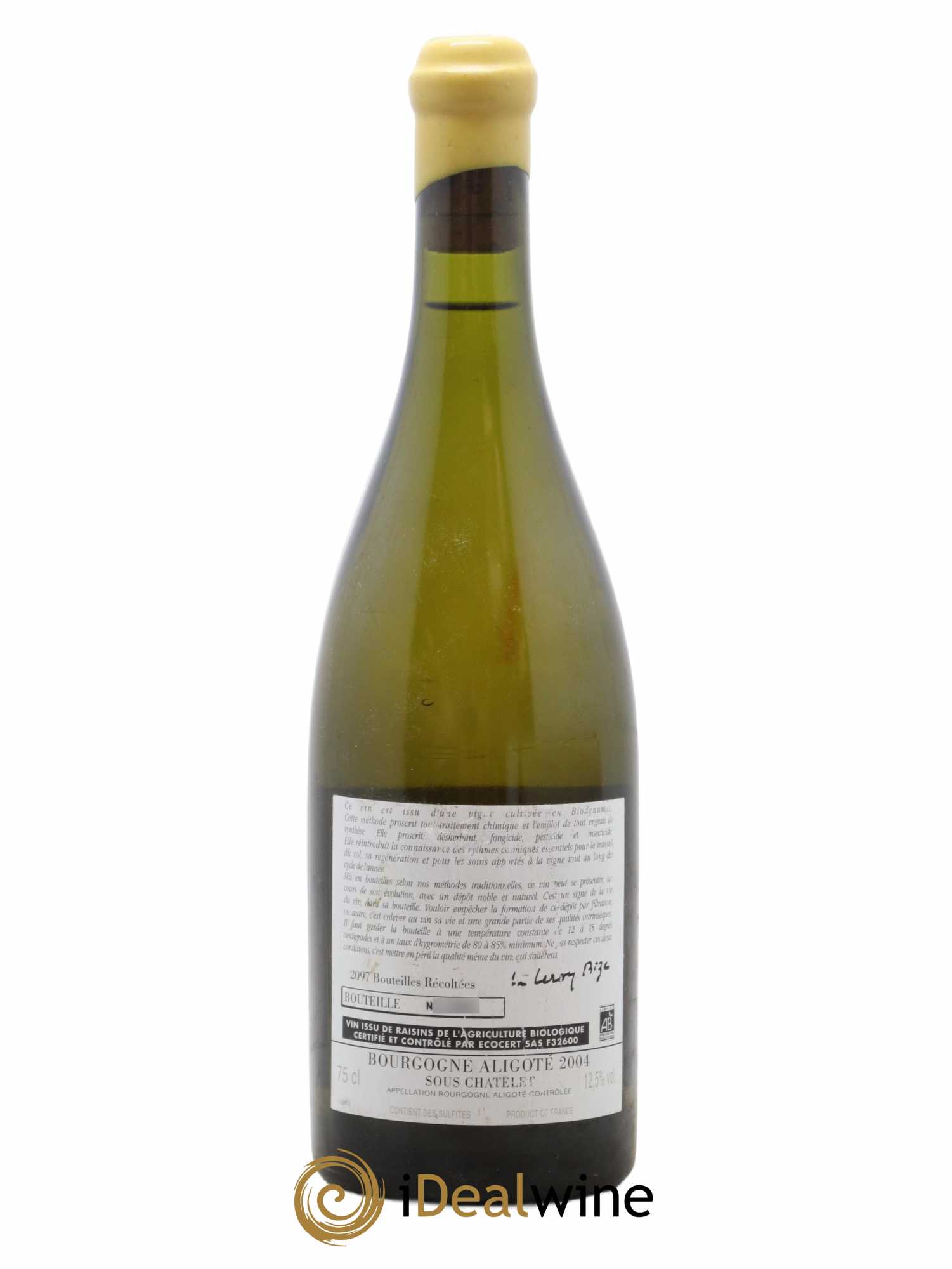 Bourgogne Aligoté Sous Chatelet d'Auvenay (Domaine) 2004 - Lot de 1 bouteille - 1