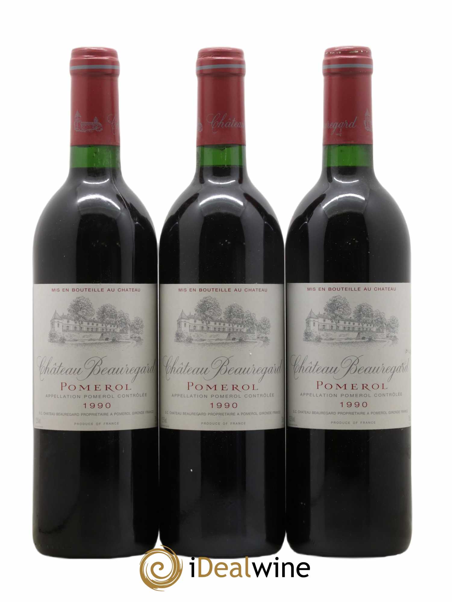 Château Beauregard 1990 - Lot de 3 bouteilles - 0