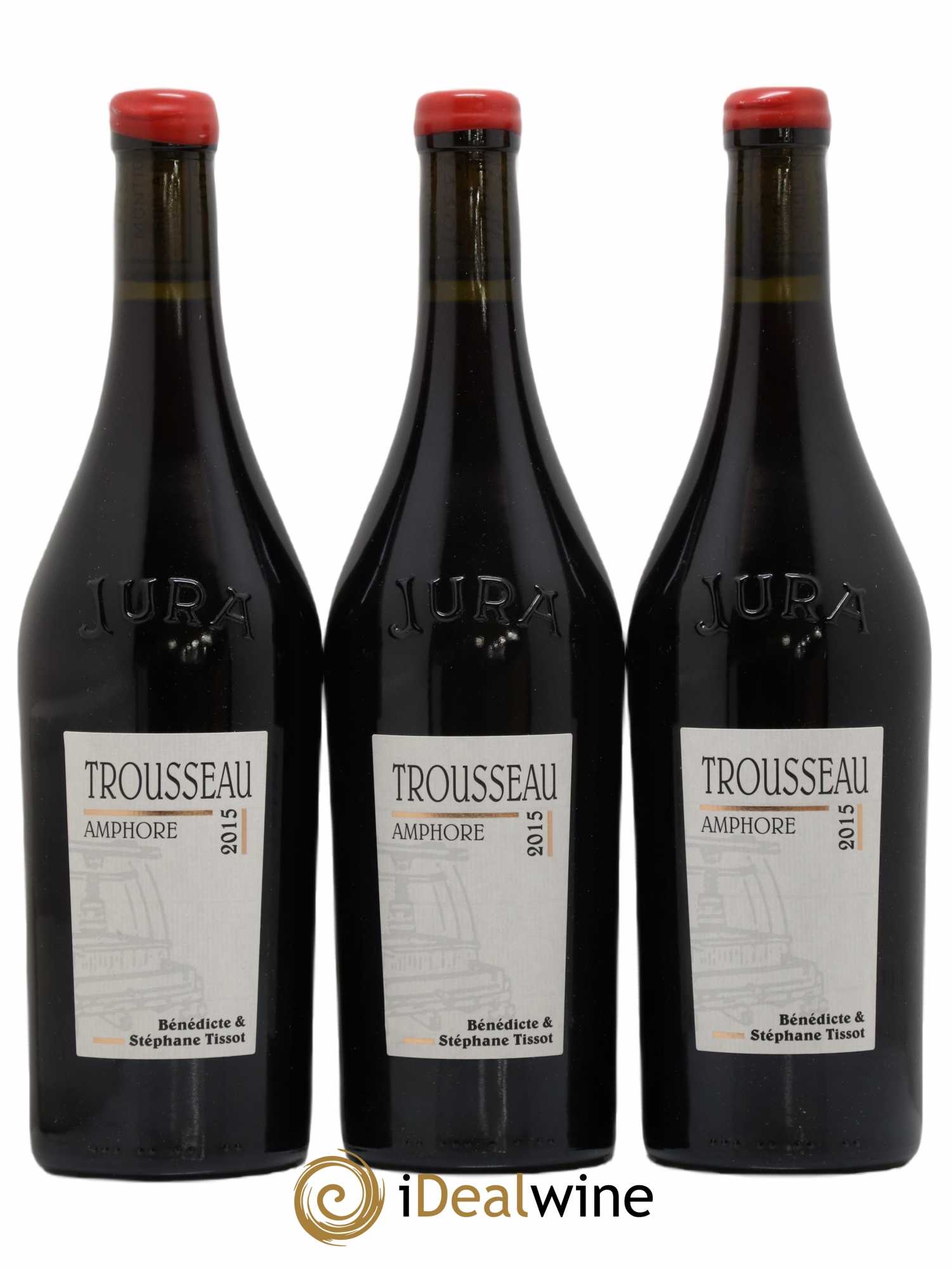 Arbois Trousseau Amphore Bénédicte et Stéphane Tissot (sans prix de réserve) 2015 - Lot de 3 bouteilles - 0