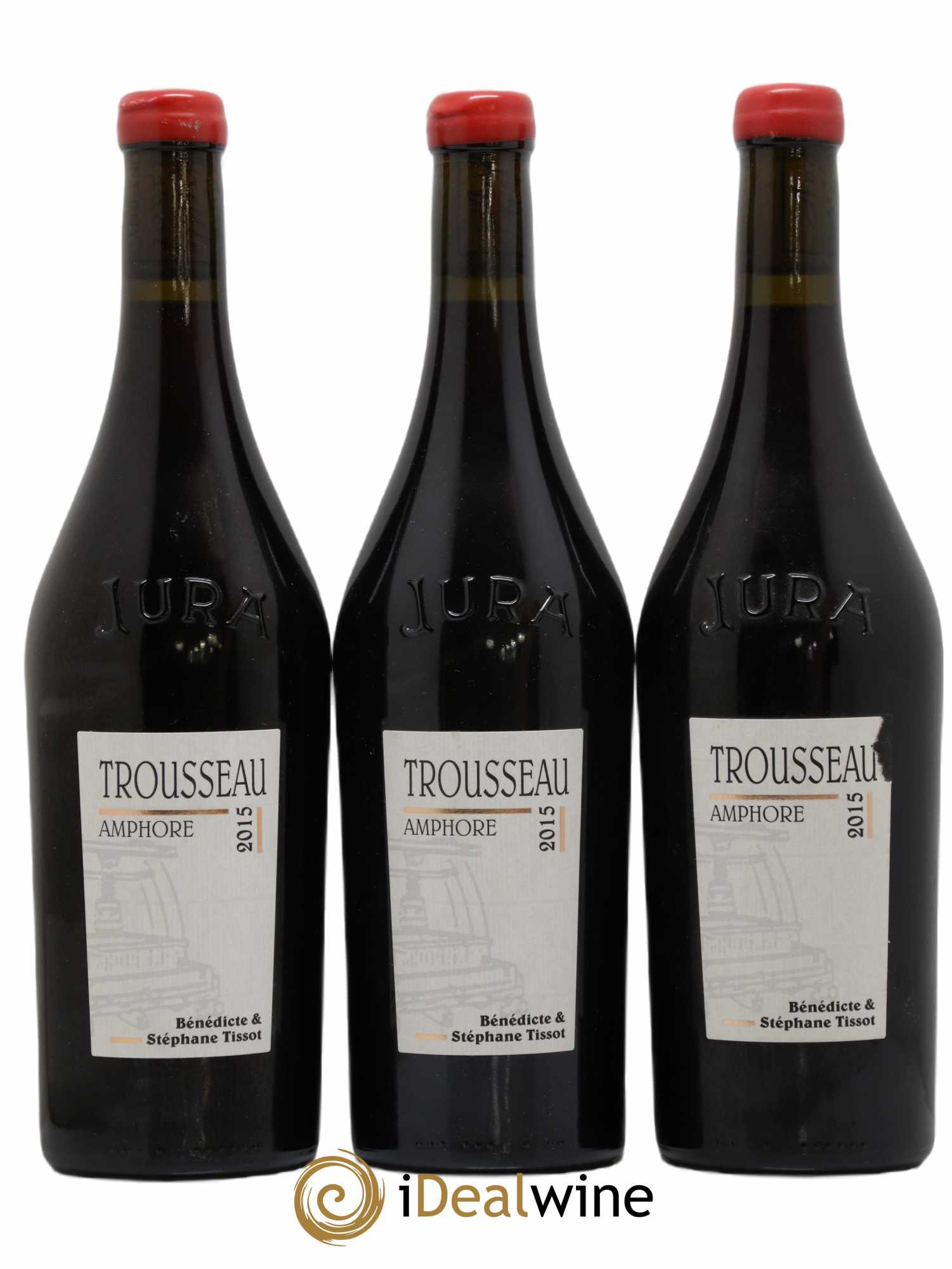 Arbois Trousseau Amphore Bénédicte et Stéphane Tissot (sans prix de réserve) 2015 - Lot de 3 bouteilles - 0